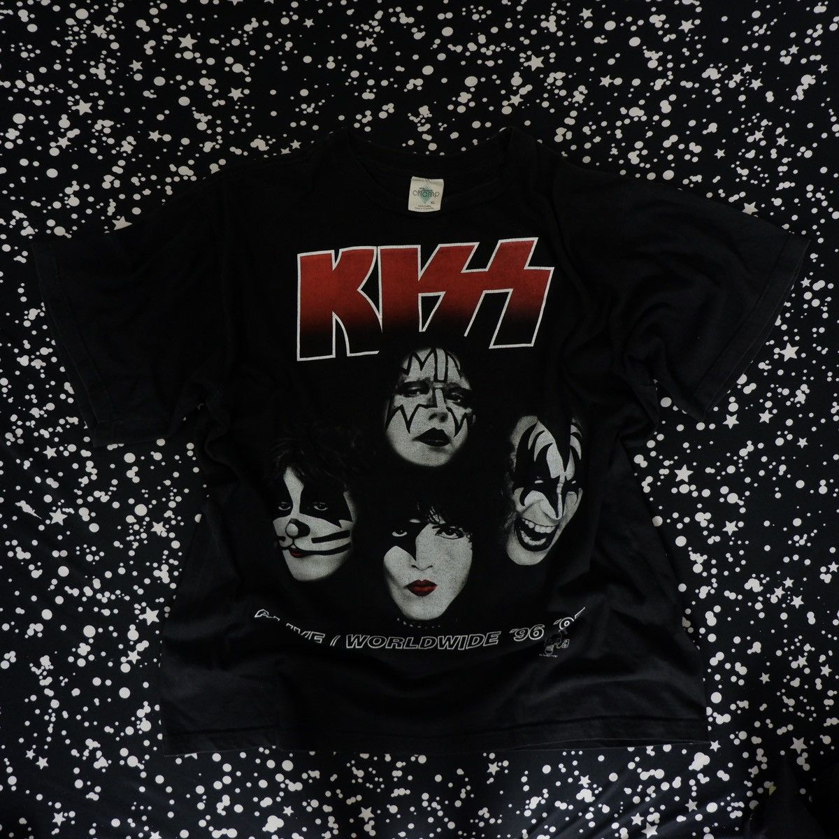 image of Band Tees x Kiss Vintage Kiss “Alive/worldwide” Tour ‘96 ‘97 in Black, Men's (Size XL)