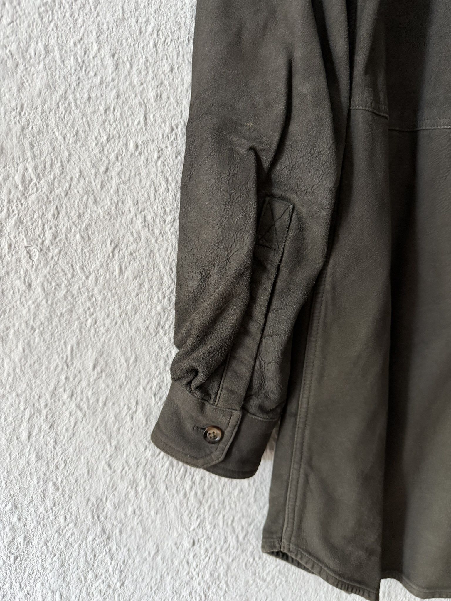 Rick Owens F/W 16 “MASTODON” Blistered Lamb Leather Trench Shirt L/54 Size US L / EU 52-54 / 3 - 15 Thumbnail