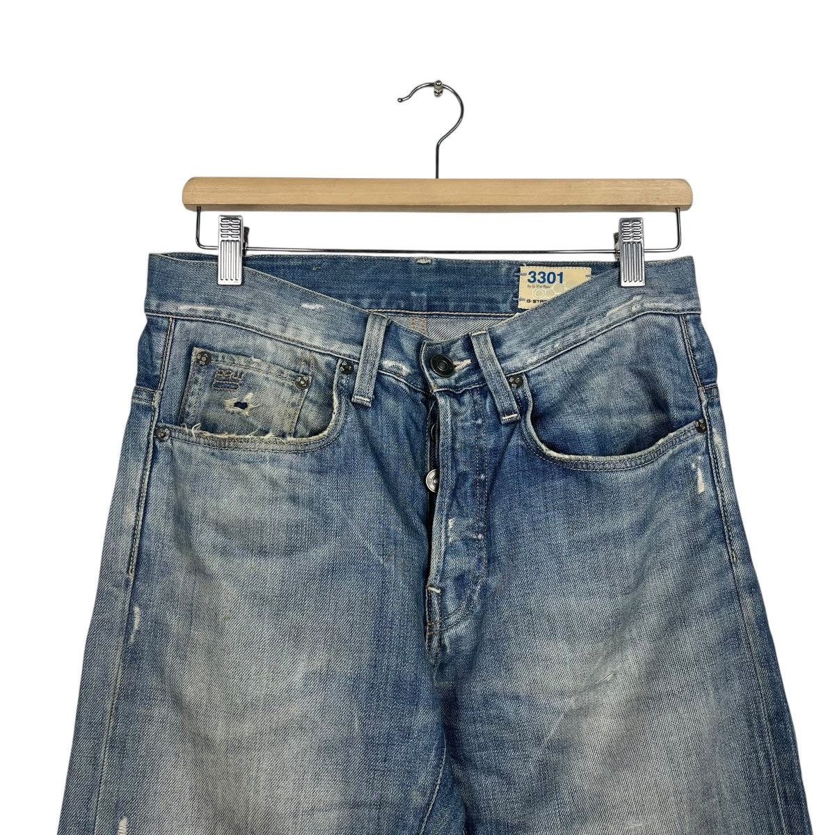 G-Star Vintage G Star Raw Distressed Denim Jeans Size US 30 / EU 46 - 2 Thumbnail