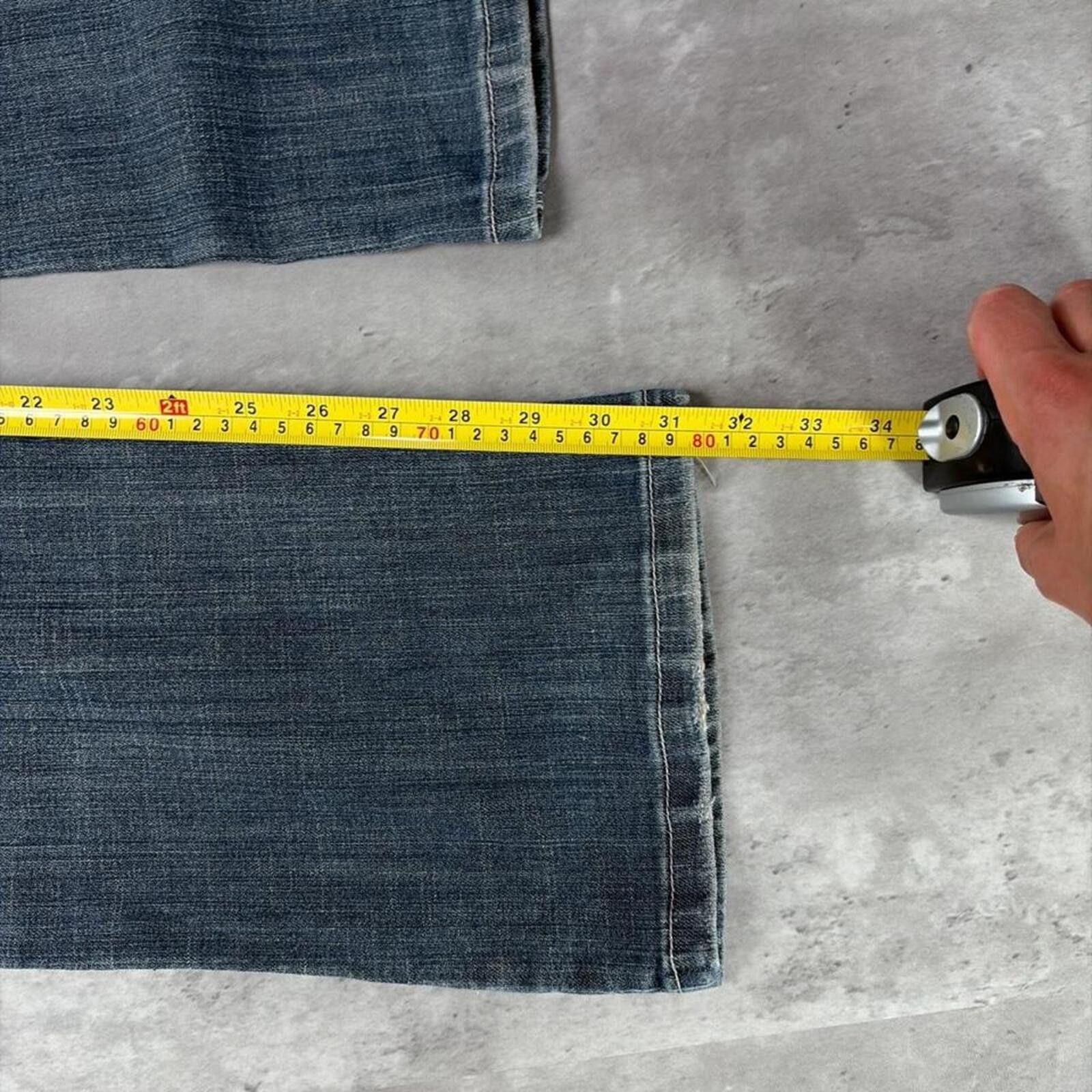 Other Y2K Dark Wash L.A. Idol USA Grunge Flared Gothic Denim Jeans Size 30" / US 8 / IT 44 - 7 Thumbnail