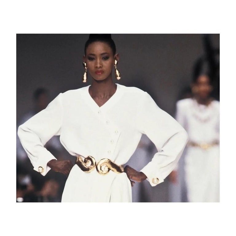 Yves Saint Laurent Yves Saint Laurent Gold Metal Belt – Vintage 80’s – One Size Size ONE SIZE - 12 Thumbnail