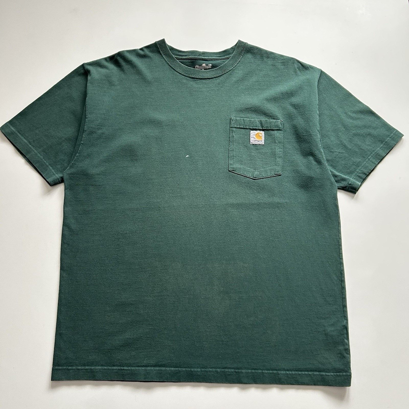Carhartt Vintage Carhartt Pocket T Shirt Large Green Workwear Cotton Size US L / EU 52-54 / 3 - 1 Thumbnail