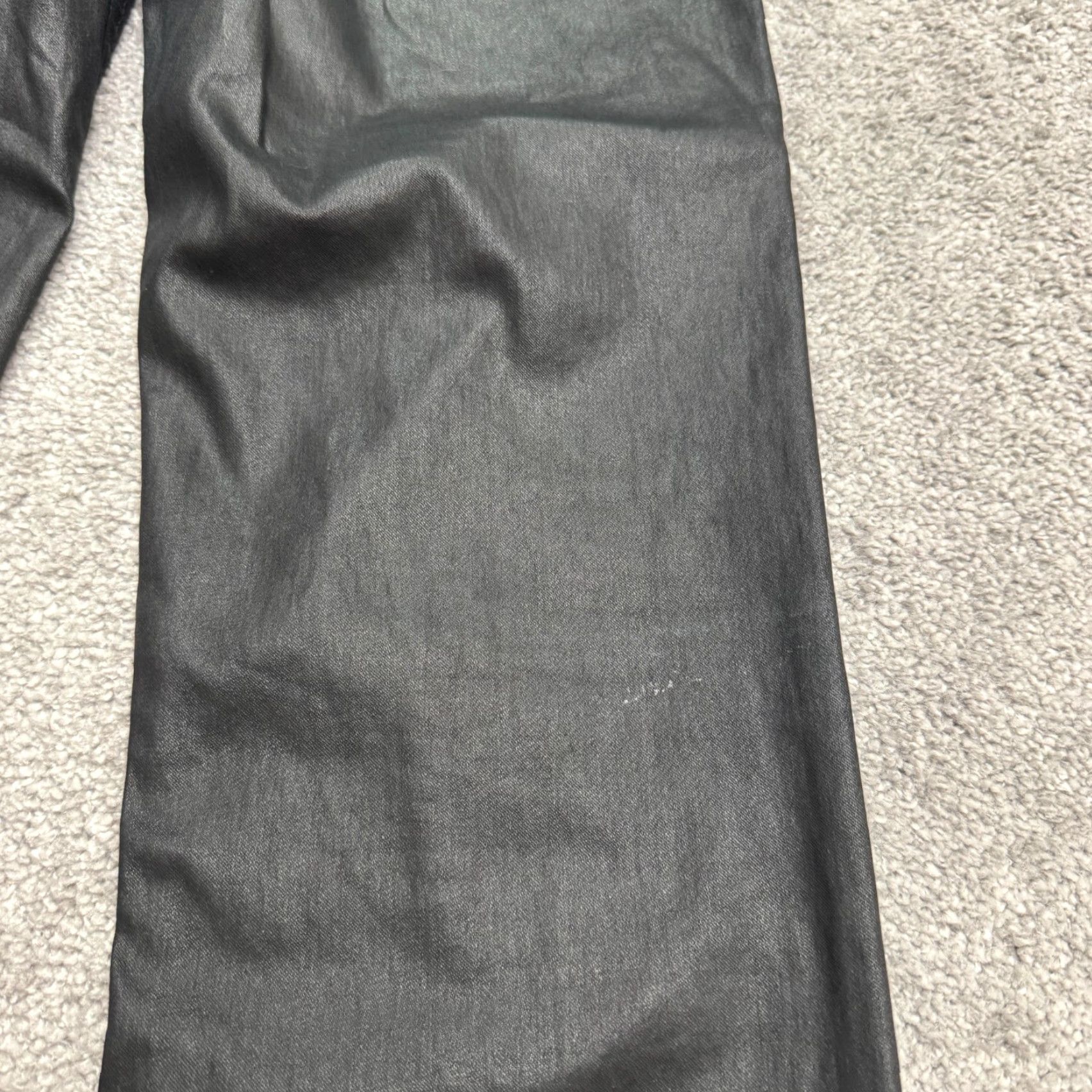Zara Zara Pants Womens 8 Black Flared Faux Leather Side Zip Button 25 Inseam Stretch Pockets Casual Travel Vintage No (if required) Size 30" / US 8 / IT 44 - 7 Thumbnail