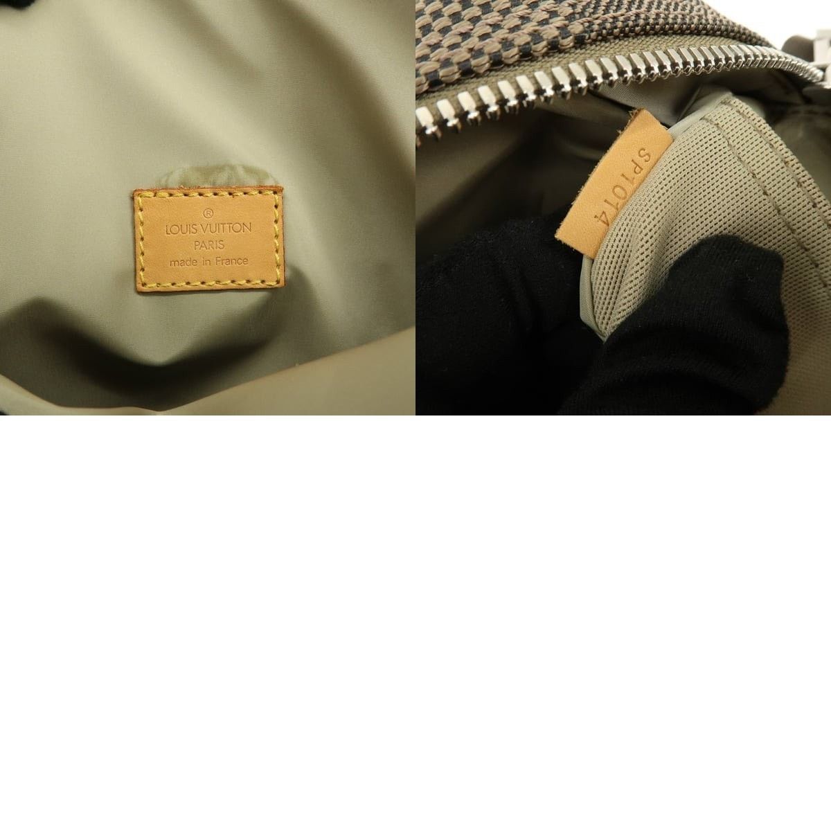 Louis Vuitton Louis Vuitton Damier Geant Citadin Nylon Crossbody Bag Brown Size ONE SIZE - 8 Thumbnail