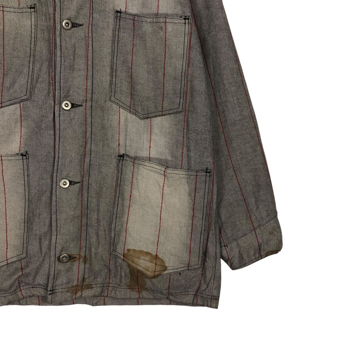 Japanese Brand VINTAGE HICKORY CHORE STRIPED JACKET ELECTRONIC ISSEYMIYAKE Size US L / EU 52-54 / 3 - 7 Thumbnail