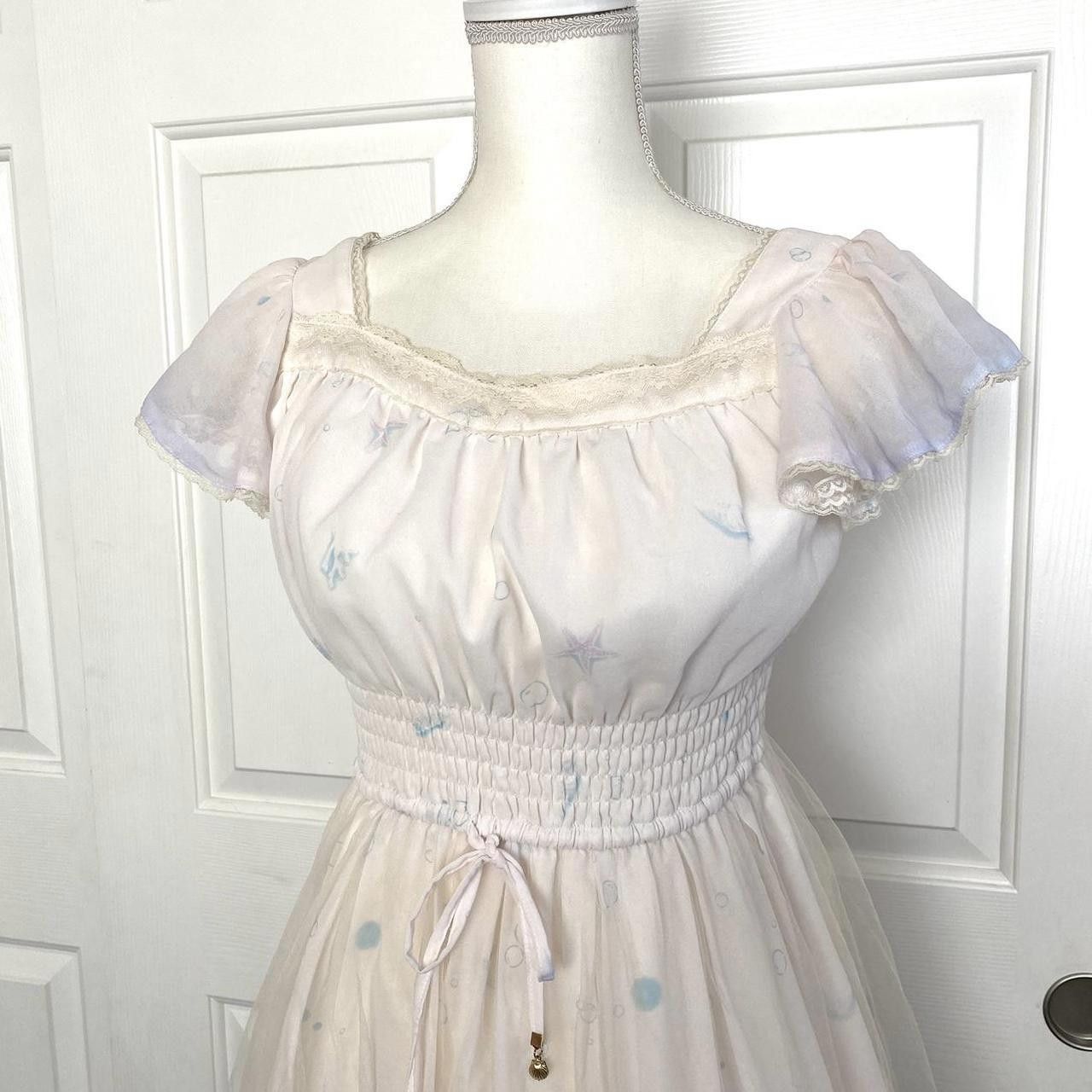 Designer Secret Honey Women's White and Blue Dress Size ONE SIZE - 8 Thumbnail
