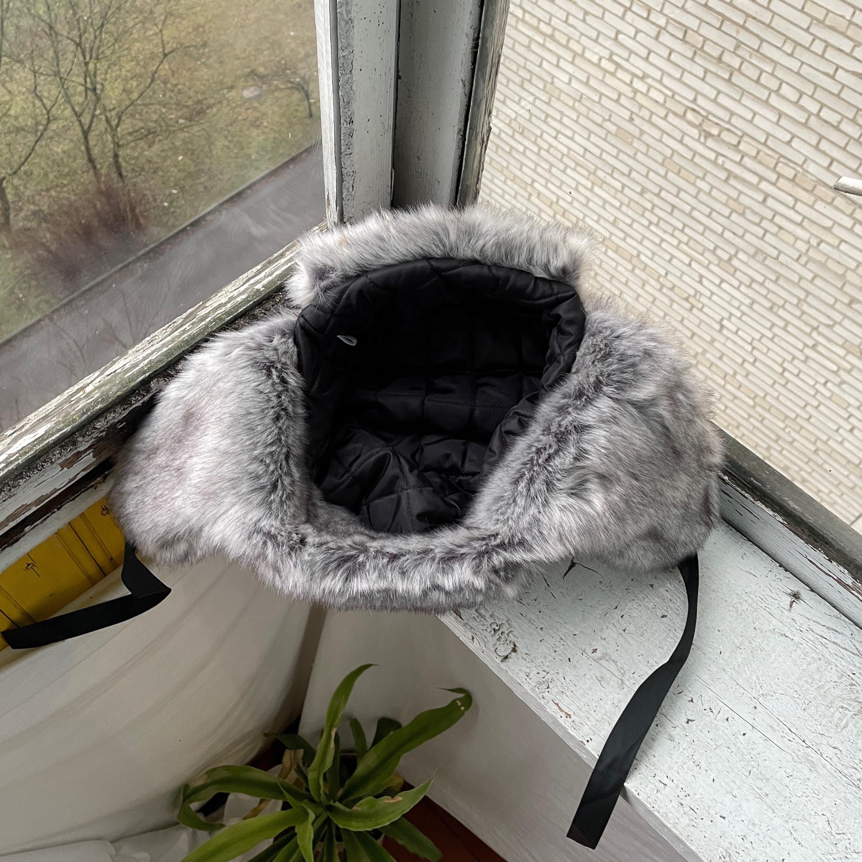Other Alt Ushanka Fuzzy Trapper Fur Hat y2k streetwear grunge alt Size ONE SIZE - 2 Thumbnail