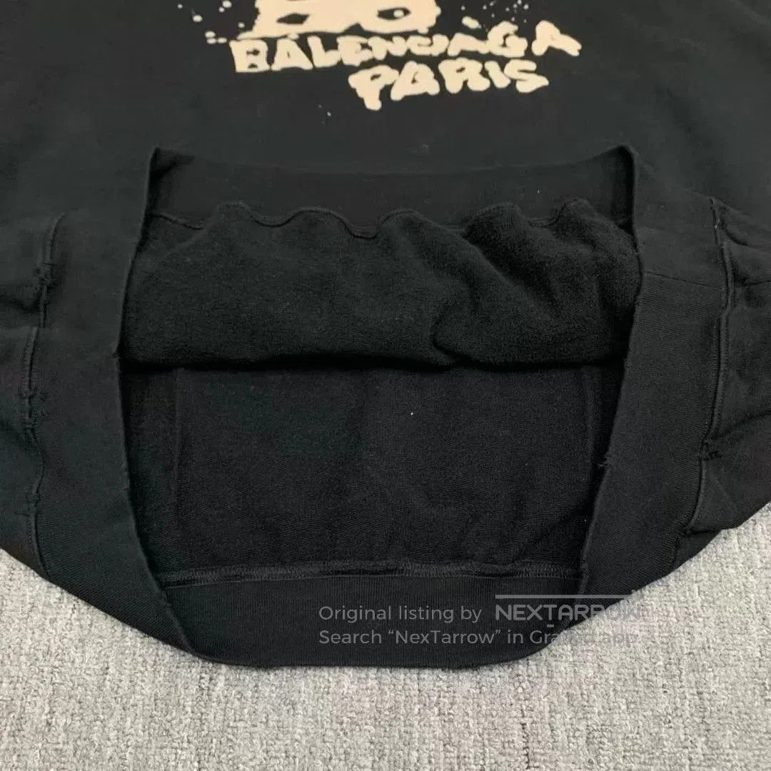 Balenciaga Balenciaga Black Graffiti Hoodie Sweatshirt. Size US M / EU 48-50 / 2 - 5 Thumbnail