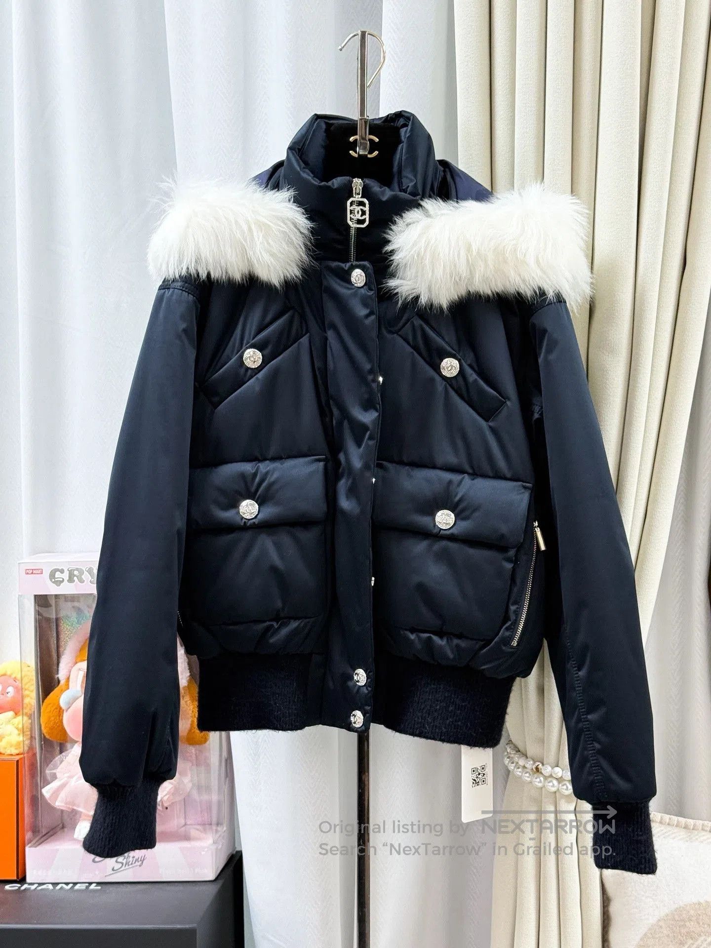 Chanel Chanel Coco Neige Midnight Blue Down Jacket. Size XXS / US 00 / IT 34 - 1 Thumbnail
