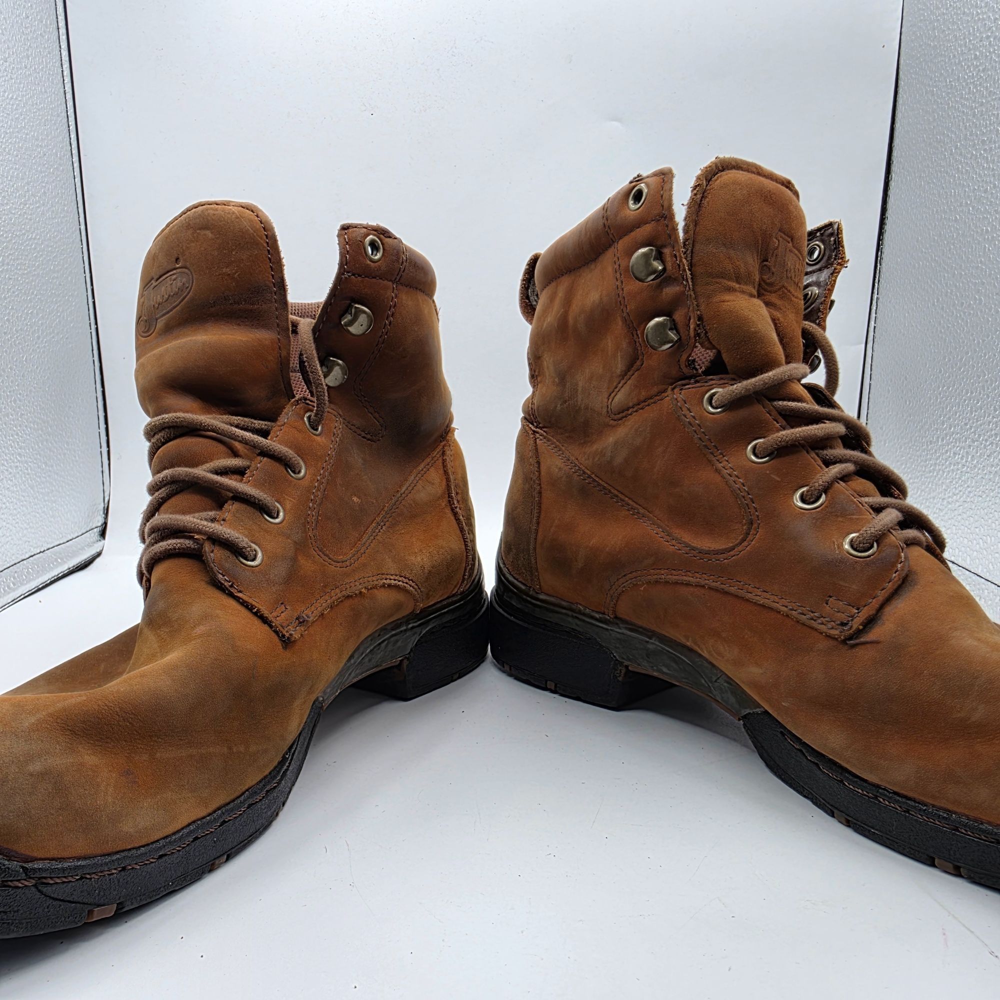 Justin Justin Mens Size 9 D Brown Work Boots Waterproof Outdoors Ca Size US 9 / EU 42 - 3 Thumbnail