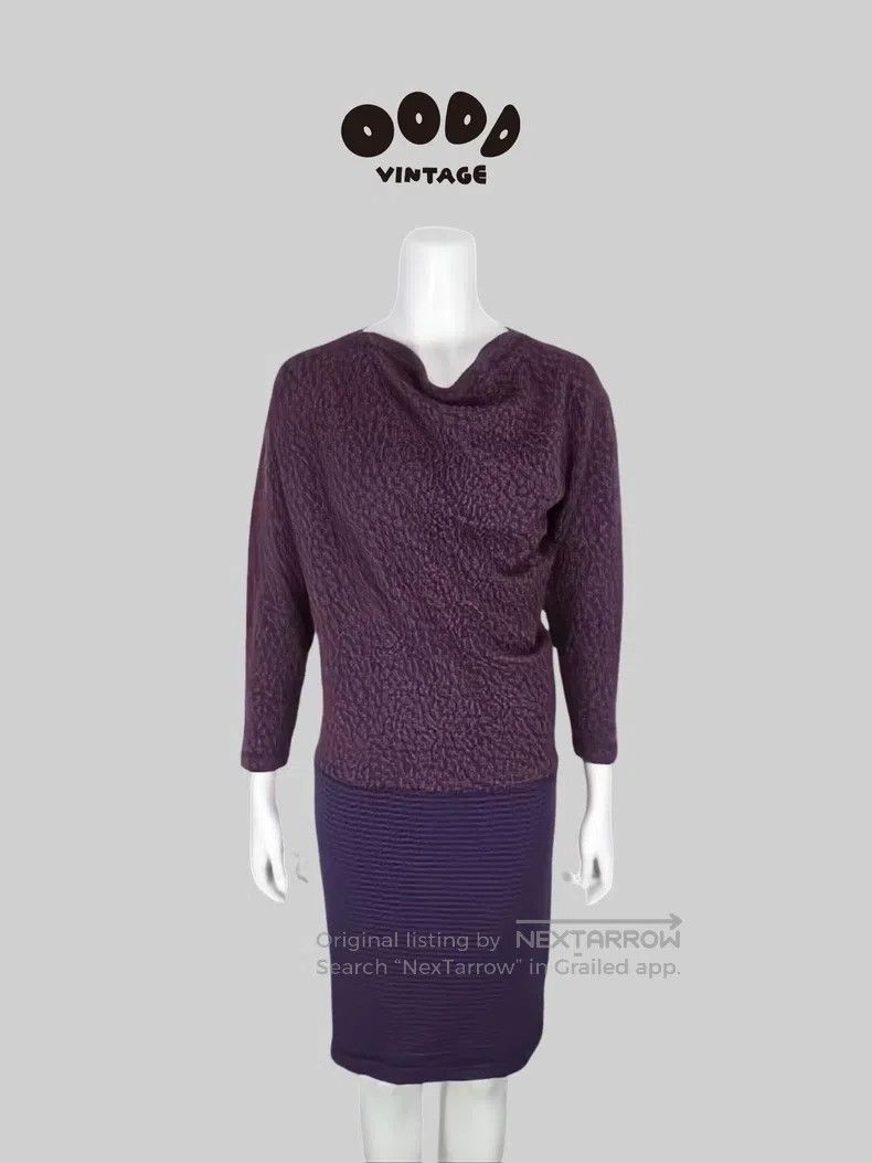Issey Miyake Issey Miyake Abstract pattern draped knit dress Size S / US 4 / IT 40 - 1 Thumbnail