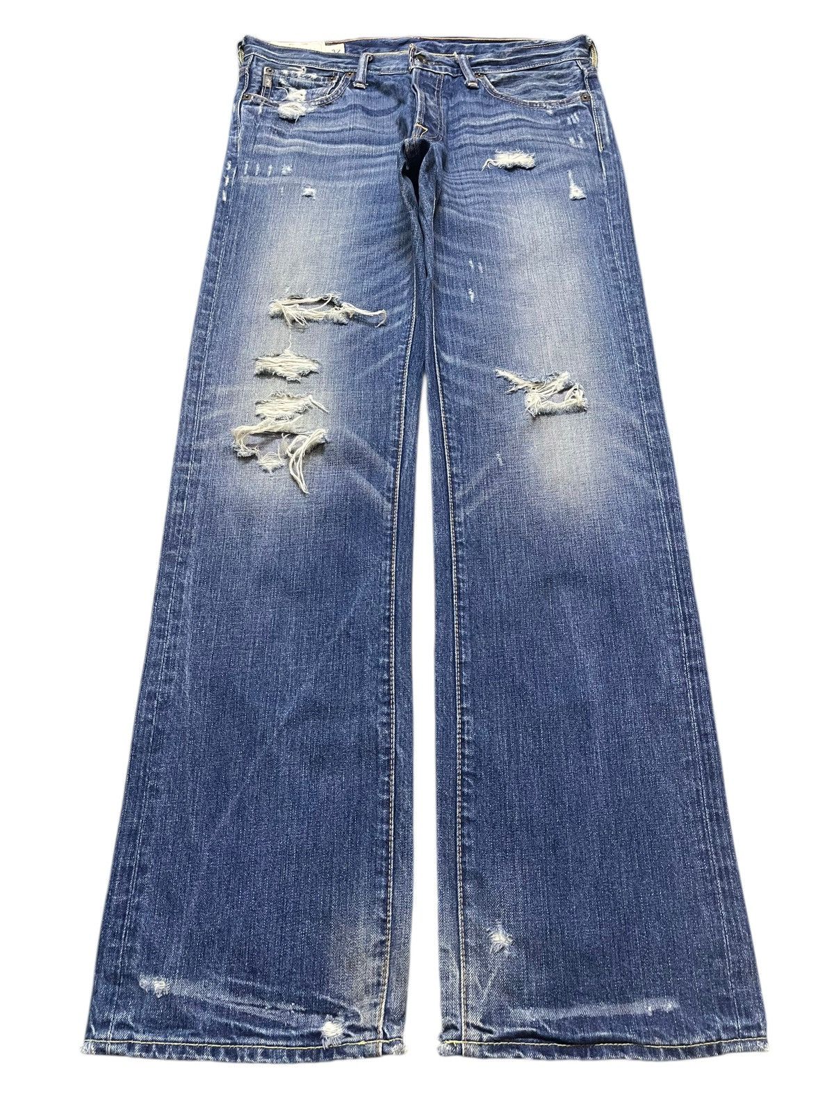 Abercrombie & Fitch Vintage Abercrombie & Fitch Faded Wash Distressed Baggy Jean Size US 34 / EU 50 - 1 Thumbnail