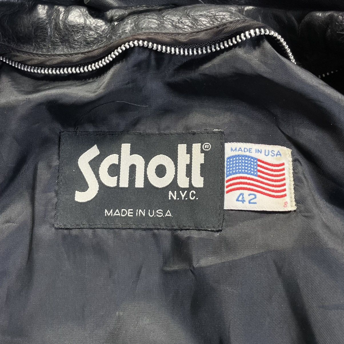 Schott Schott 141 Cowhide Leather Single Riders Jacket Blouson Size US XS / EU 42 / 0 - 10 Thumbnail