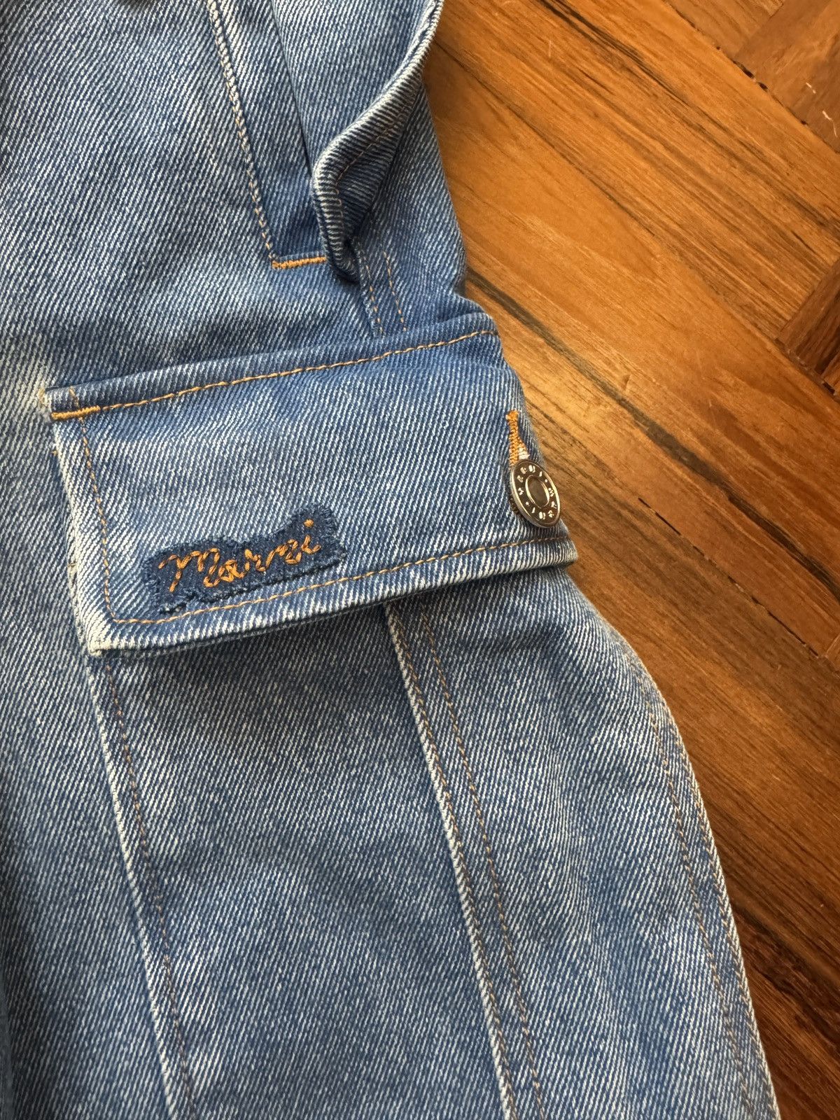 Marni Blue Denim Cargo Pants Size US 29 - 4 Thumbnail