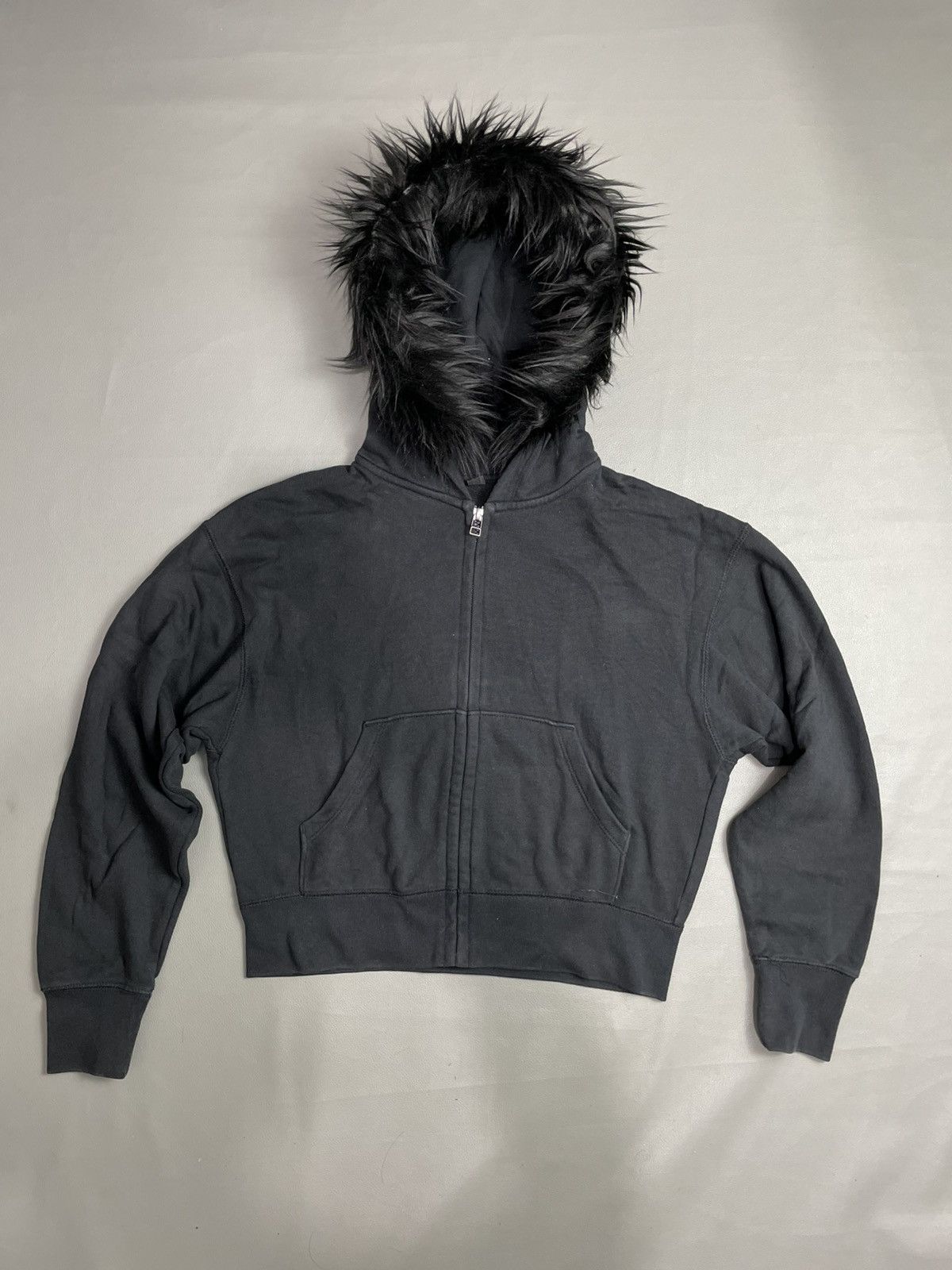 Japanese Brand Black Zip fur hoodie Size US S / EU 44-46 / 1 - 2 Thumbnail