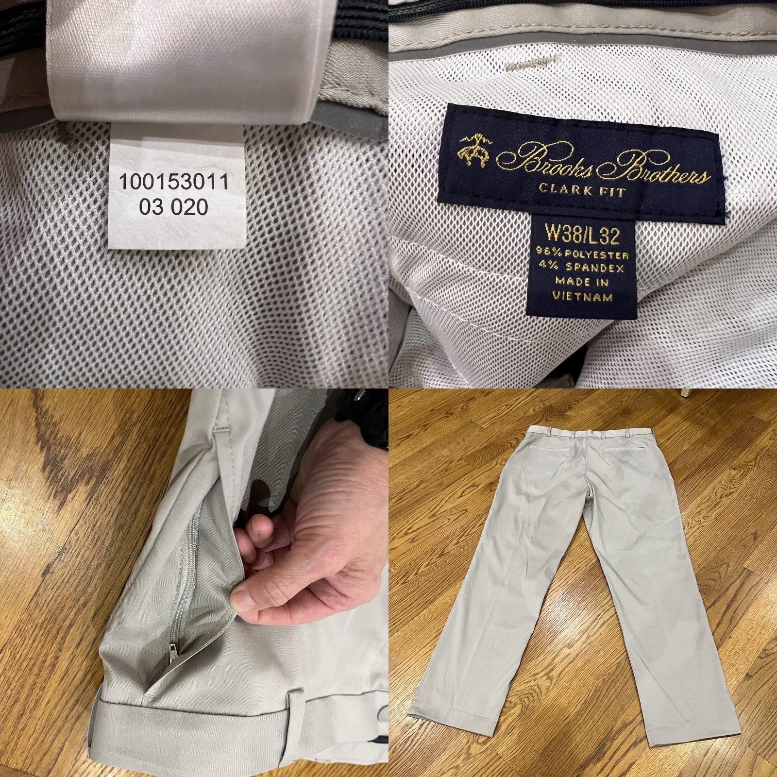 Brooks Brothers Brooks Brothers Pants Mens 38x32 Chino Flat Front Beige Cotton Twill Advantage Clark 90s Preppy City Men's Regular Straight Size US 38 / EU 54 - 8 Thumbnail
