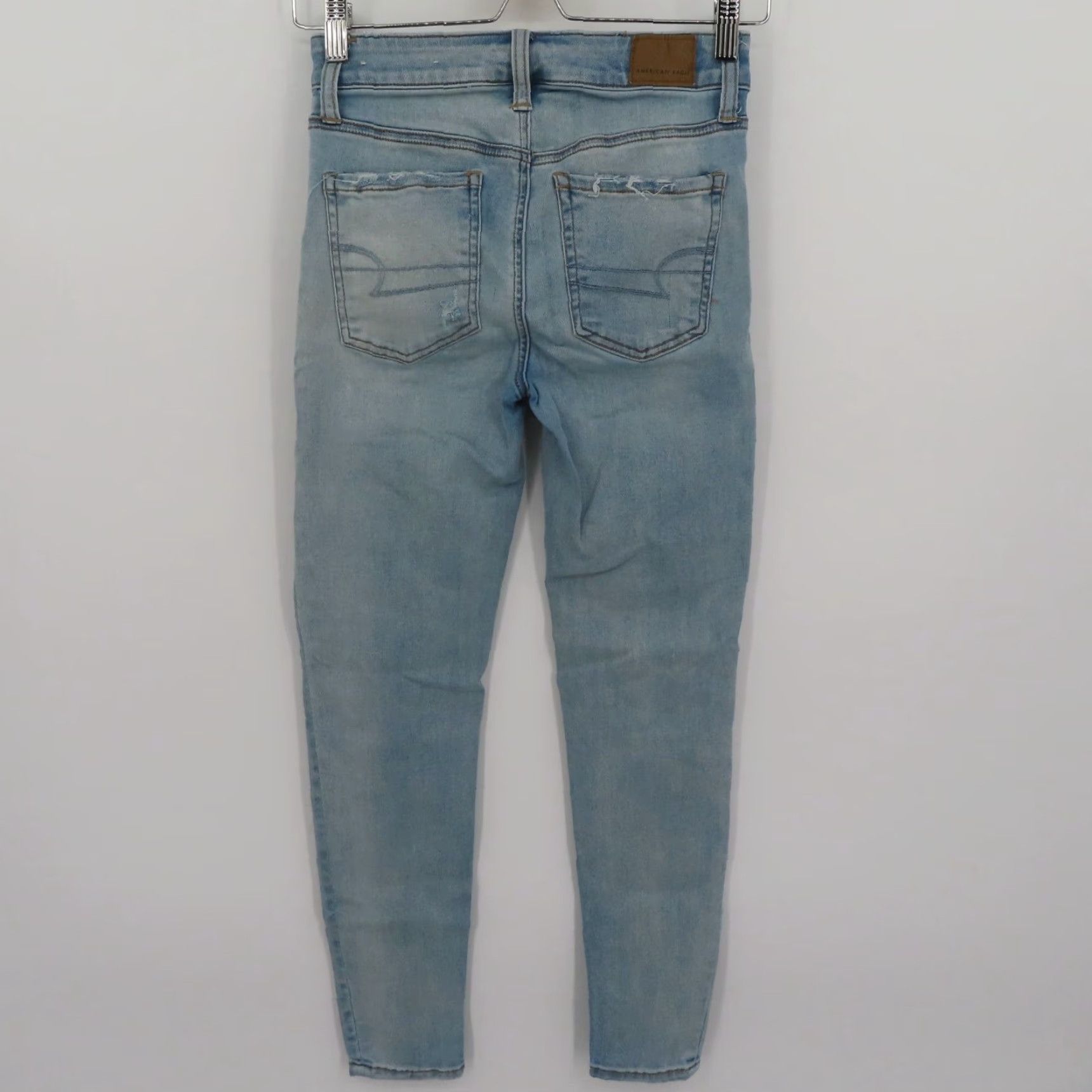 American Eagle Outfitters American Eagle Outfitters Women Jeans Jegging 2 Short 2S Hi Rise Distressed Blue Light Wash Stretch Denim 5-Pocket Damaged? No (ignore) Size 26" / US 2 / IT 38 - 7 Thumbnail