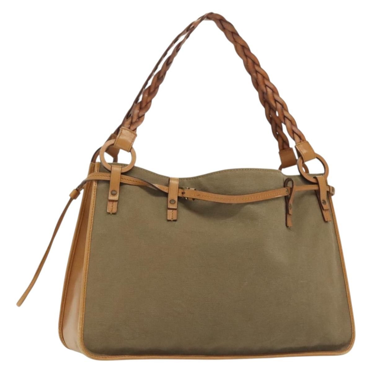 GUCCI Tote Bag Canvas Beige