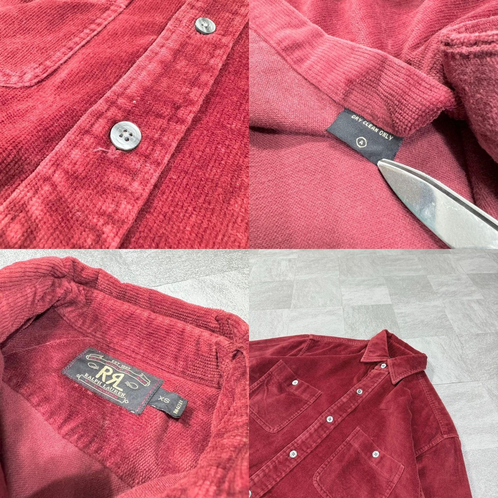 Ralph Lauren RRL RALPH LAUREN 90s Red Corduroy Shirt Mens Size XS Casual Tops USED Size US XS / EU 42 / 0 - 8 Thumbnail