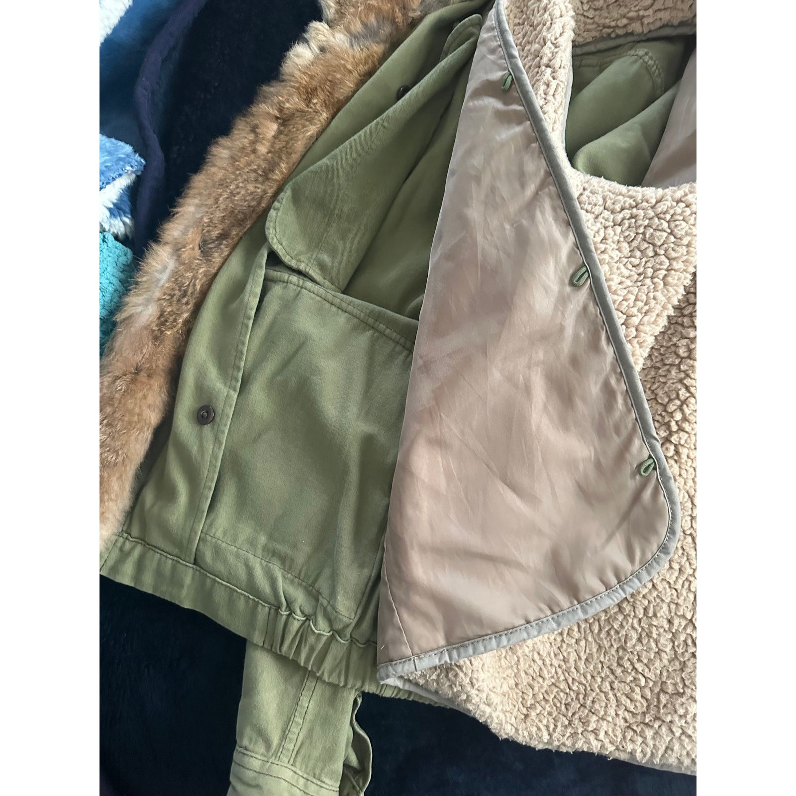 Other VINTAGE JAPANESE ARMY UTILITY JACKET FUR & SHEARLING LINED Size S / US 4 / IT 40 - 10 Thumbnail