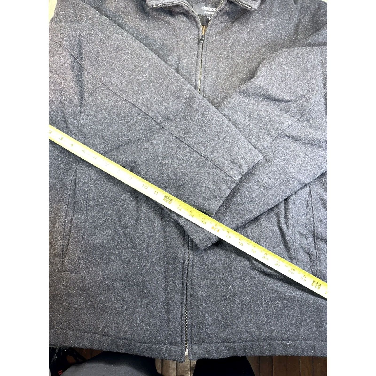 Liz Claiborne VINTAGE Liz Claiborne Coat Wool Parka grey XL Men Size US XL / EU 56 / 4 - 4 Thumbnail