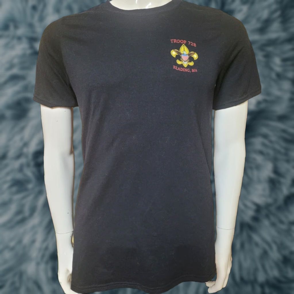 Gildan VINTAGE BSA T-Shirt Boy Scouts of America Reading MA Graphic Tee M blue / polyester 100% Gildan Short Sleeve Crew Neck Mens Size US M / EU 48-50 / 2 - 1 Thumbnail