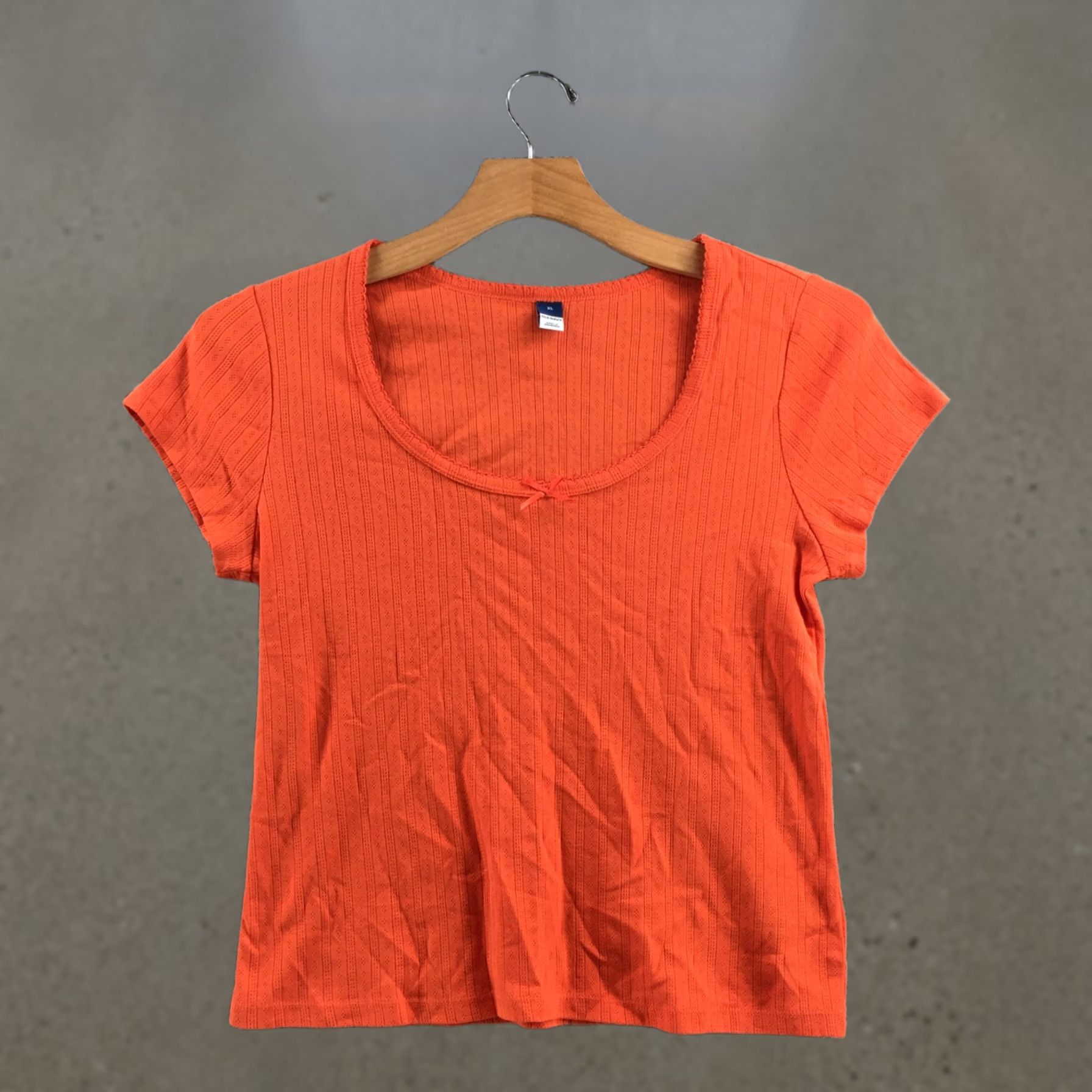 Old Navy Old Navy Tee Top Womens XL Orange Short Sleeve Scoop Neck Knit Stretch Size XL / US 12-14 / IT 48-50 - 1 Thumbnail