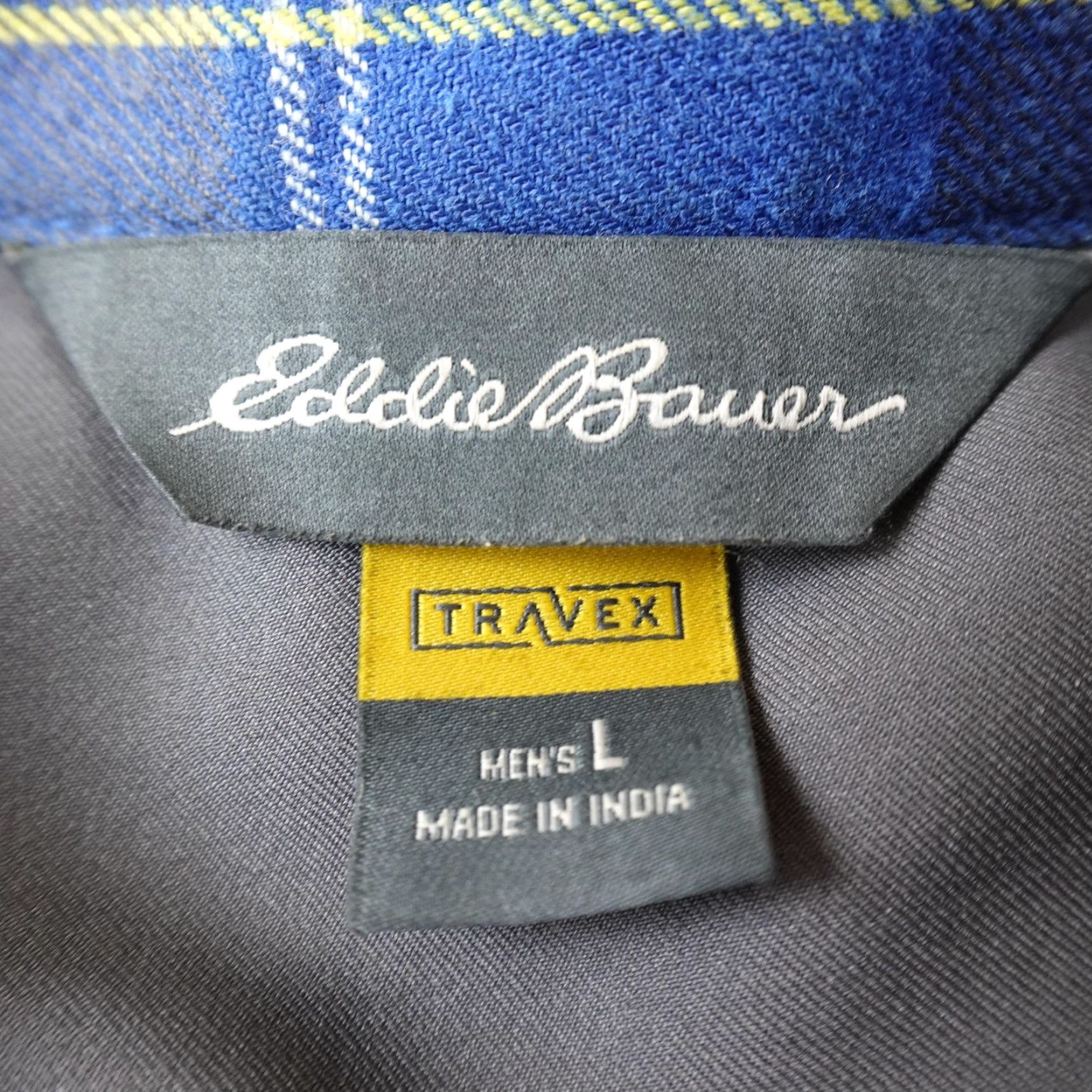Eddie Bauer Eddie Bauer Shirt Mens L Blue Gray Travex Long Sleeve Button Up Outdoor Hiking Plaid N/A Size US L / EU 52-54 / 3 - 4 Thumbnail
