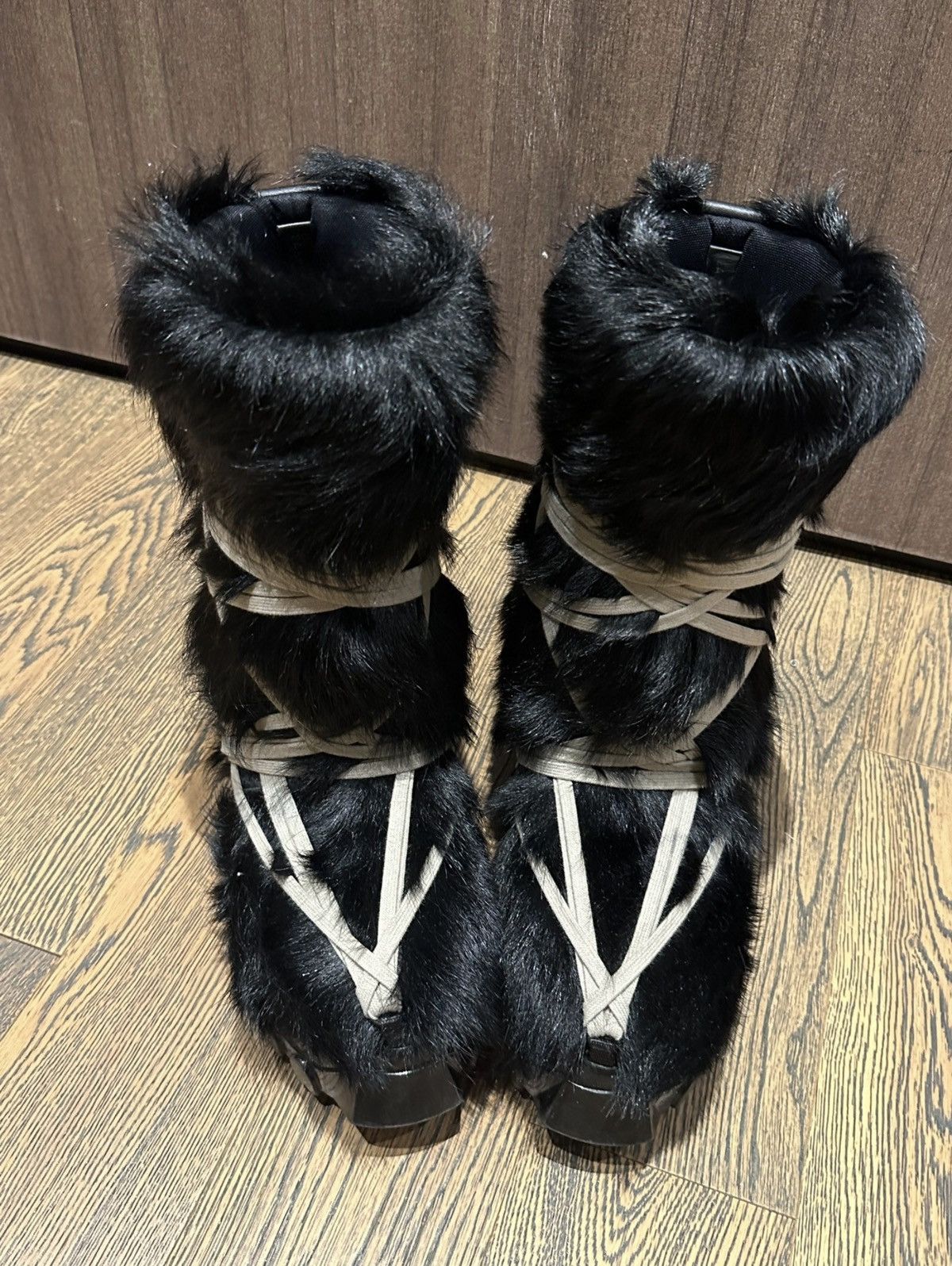 Rick Owens Rick Owens fur lunar lace boots Size US 11 / EU 44 - 2 Thumbnail