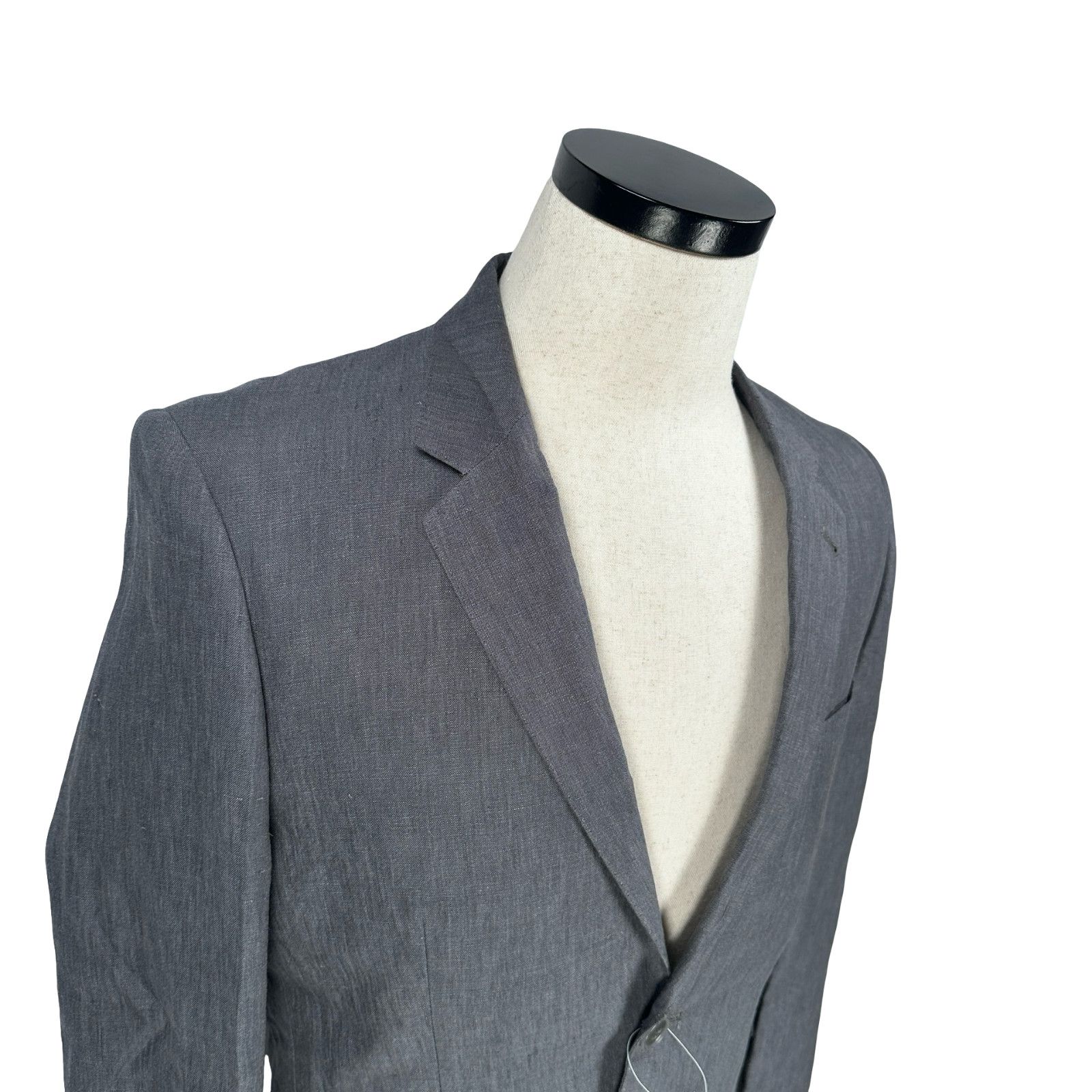 H&M H&M Blazer Jacket Mens US 36R Gray Linen Single Breasted New Size 36R - 2 Thumbnail