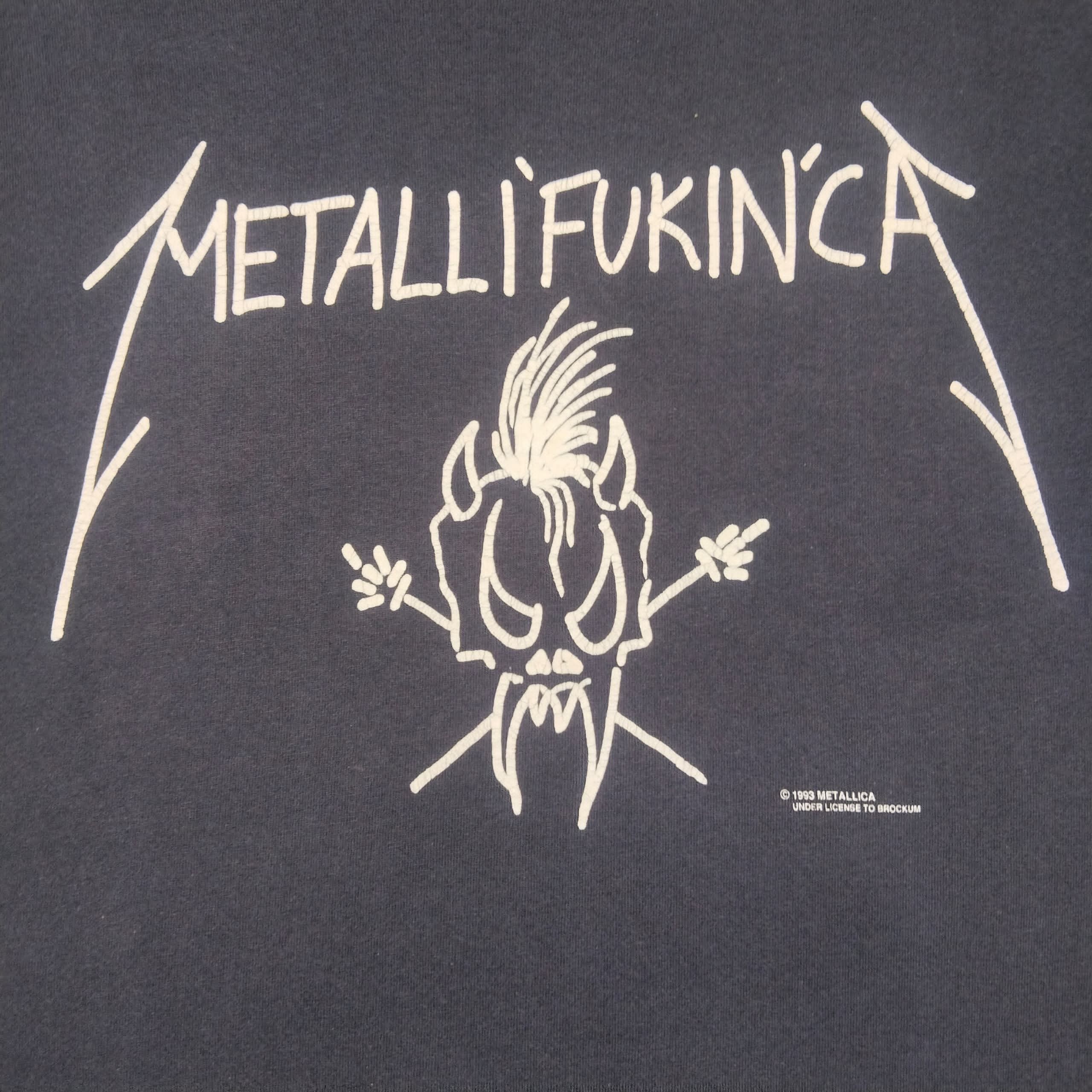 Band Tees × Metallica × Vintage VINTAGE 1993 SCREEN STAR METALLIFUKINCA METALLICA T SHIRT Size US XL / EU 56 / 4 - 3 Thumbnail