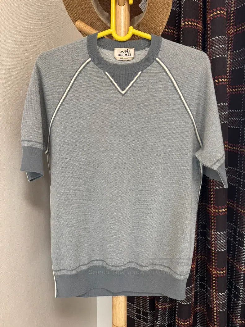 Hermes Hermes Cashmere short-sleeve raglan sleeve 60% Cashmere+40 Size US L / EU 52-54 / 3 - 1 Thumbnail