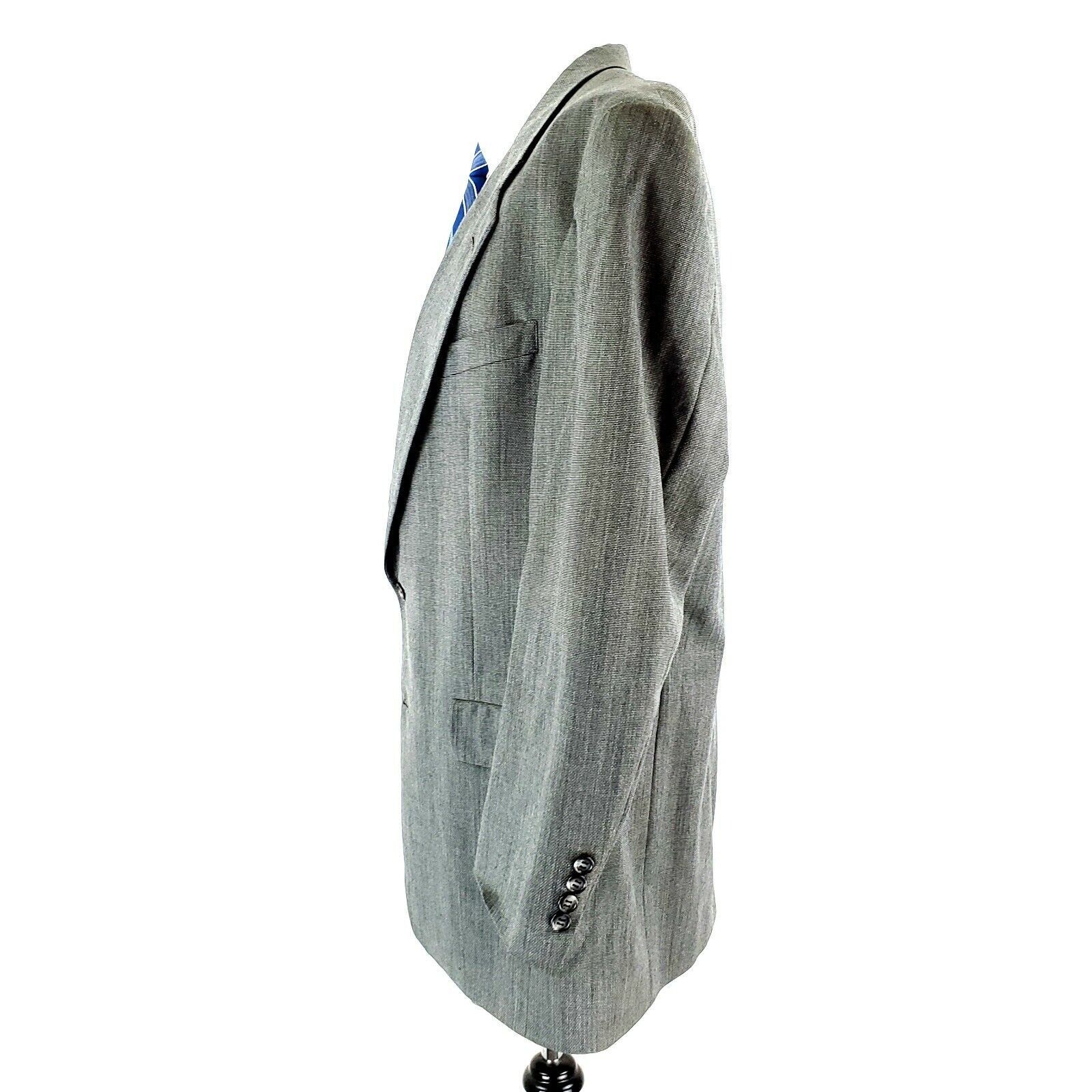 Hart Schaffner Marx Hart Schaffner Marx Wool 2 Button Blazer 42L Gray Check Spor Size 42L - 5 Thumbnail