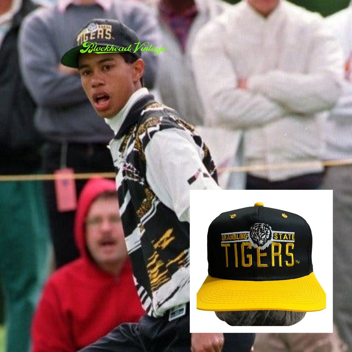 Vintage Grambling Tigers Bar Youngan Snapback Vintage Tiger Woods Size ONE SIZE - 1 Thumbnail