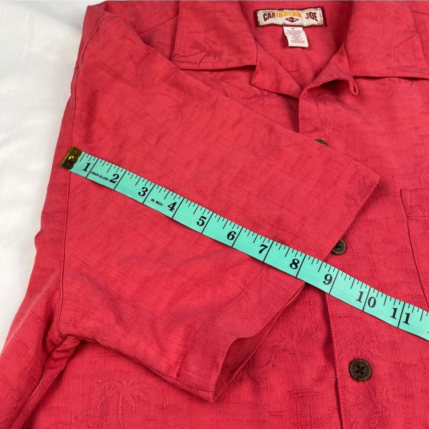 Caribbean Caribbean Joe Men's Pink Hawaiian Shirt/Button Up Sz M SKU 4 Size US M / EU 48-50 / 2 - 10 Thumbnail