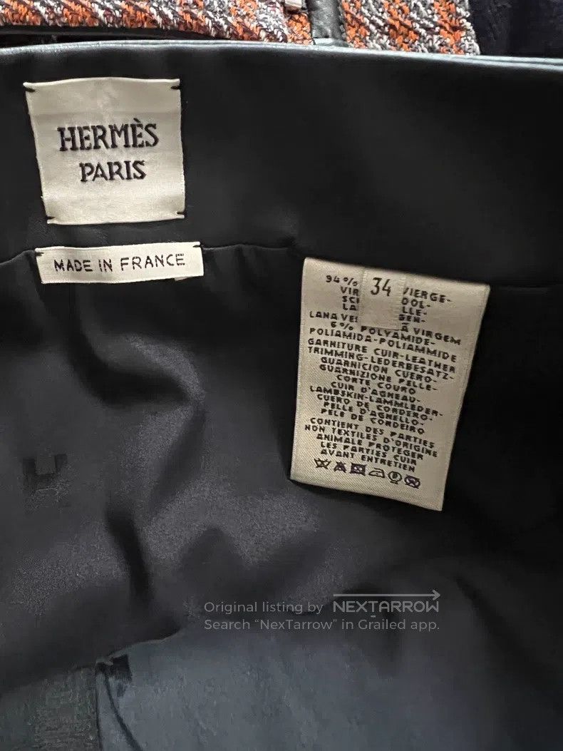 Hermes Hermes High-End Series Show Model Houndstooth Patch Leathe Size XXS / US 00 / IT 34 - 4 Thumbnail