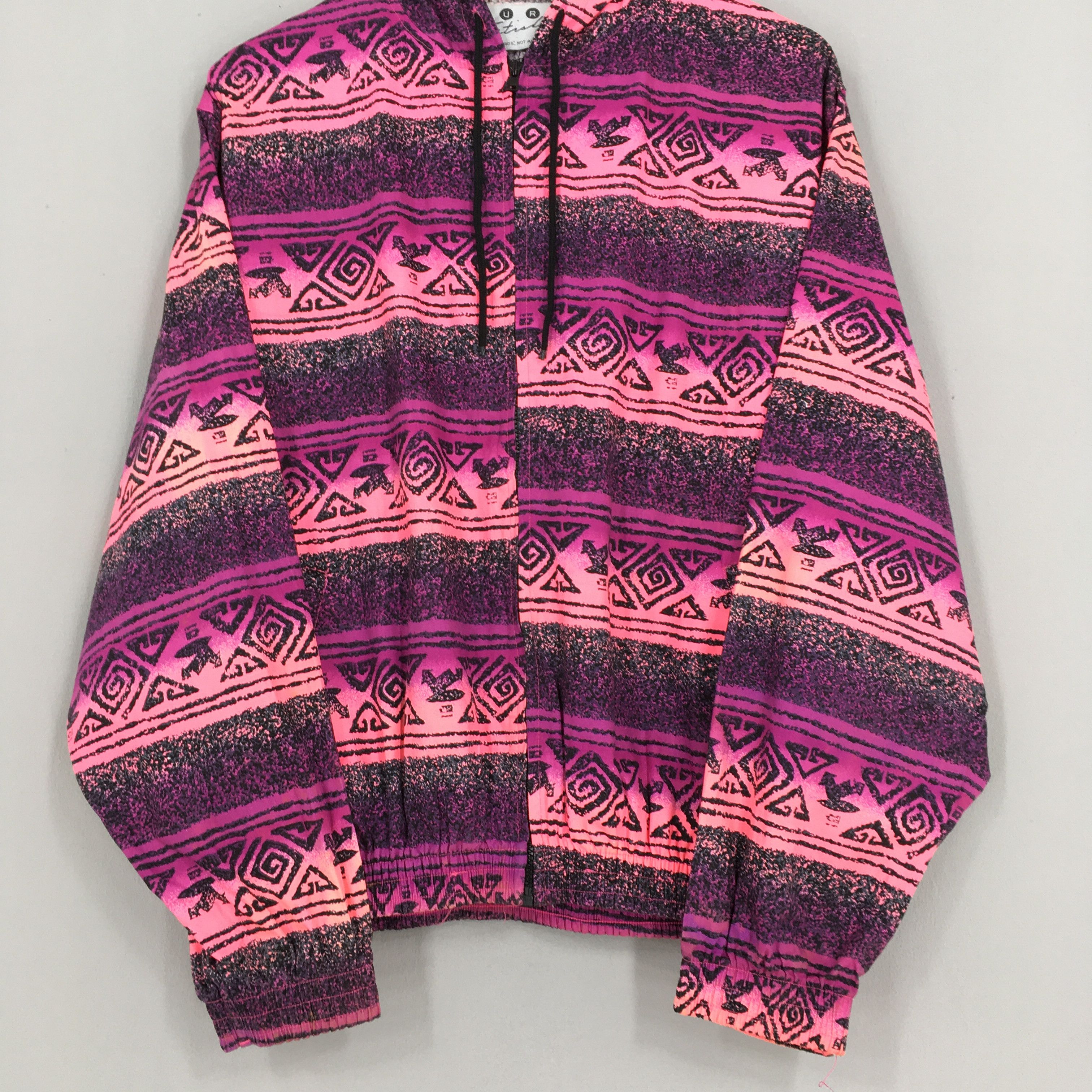 Other Vintage 90's Surf Fetish Hoodie Abstract Pattern Jacket Size US L / EU 52-54 / 3 - 3 Thumbnail