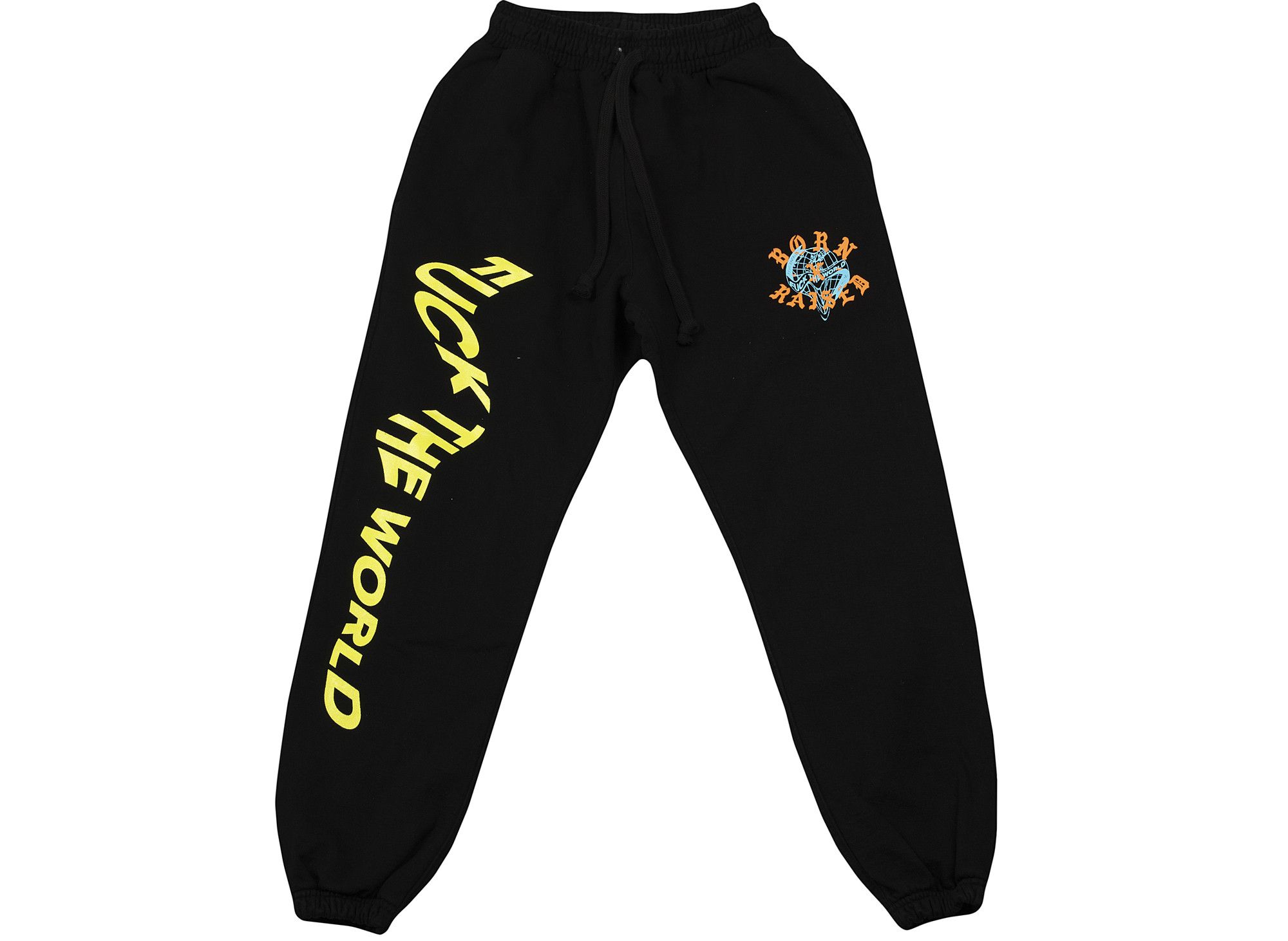 image of Born x Raised Fuck The World Sweats in Black, Men's (Size 38)