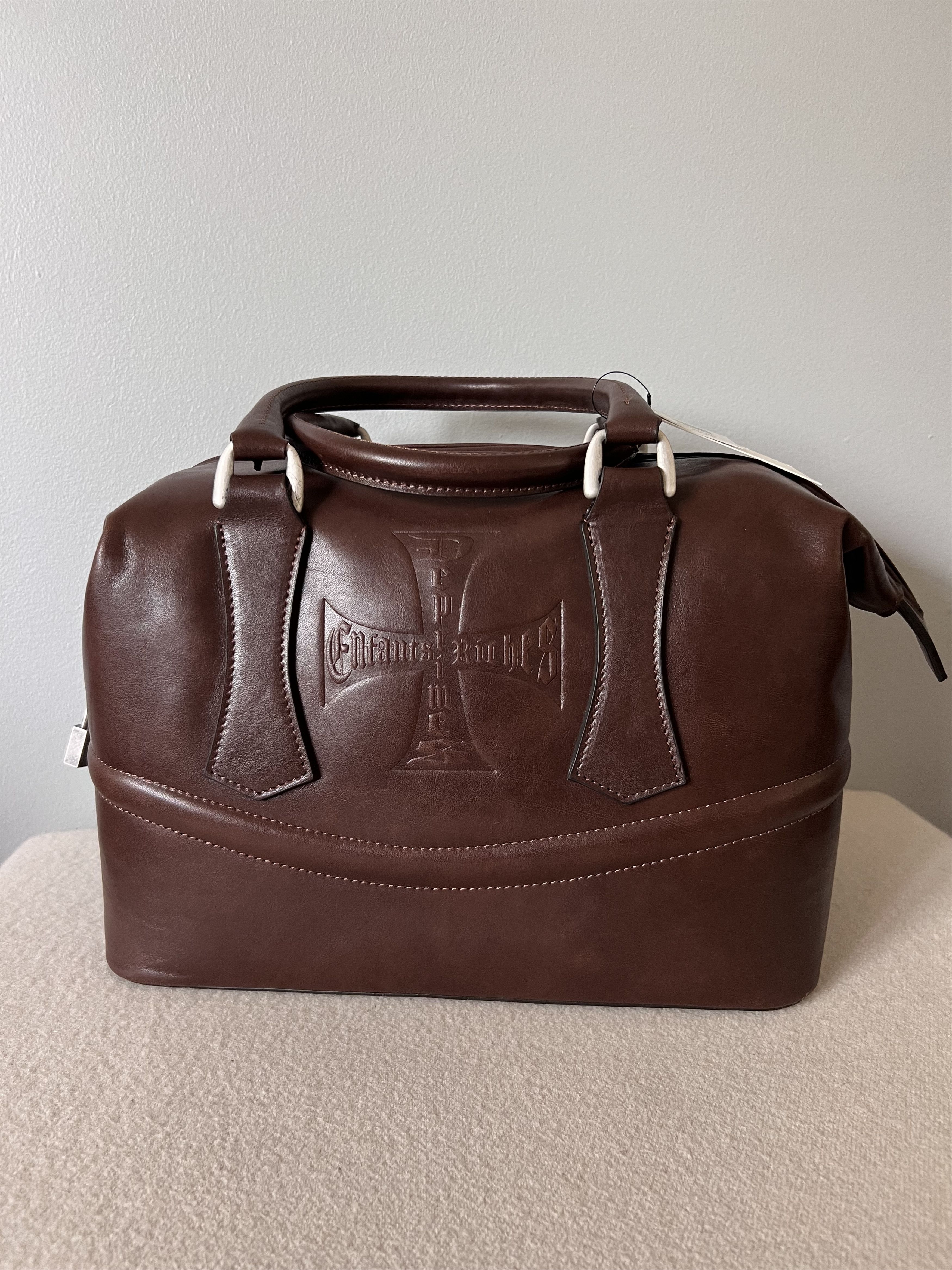 Enfants Riches Deprimes Enfants Riches Deprimes Leather Bowling Bag in Cognac Brown Size ONE SIZE - 1 Thumbnail
