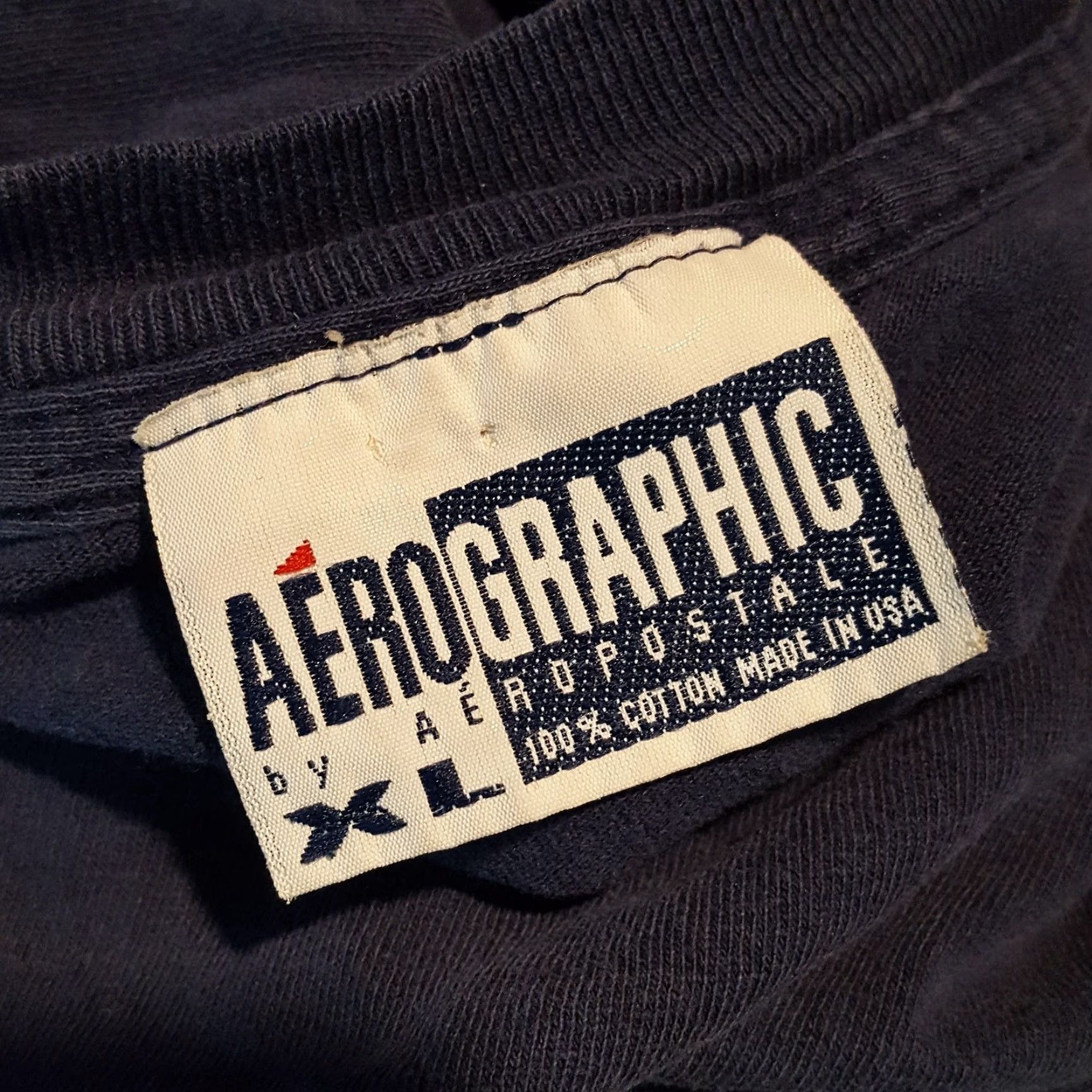 Vintage VINTAGE Aeropostale Y2K Chinese Water Logo T-Shirt Men's XL Blue Faded Grunge 90s Skater Size US XL / EU 56 / 4 - 7 Thumbnail