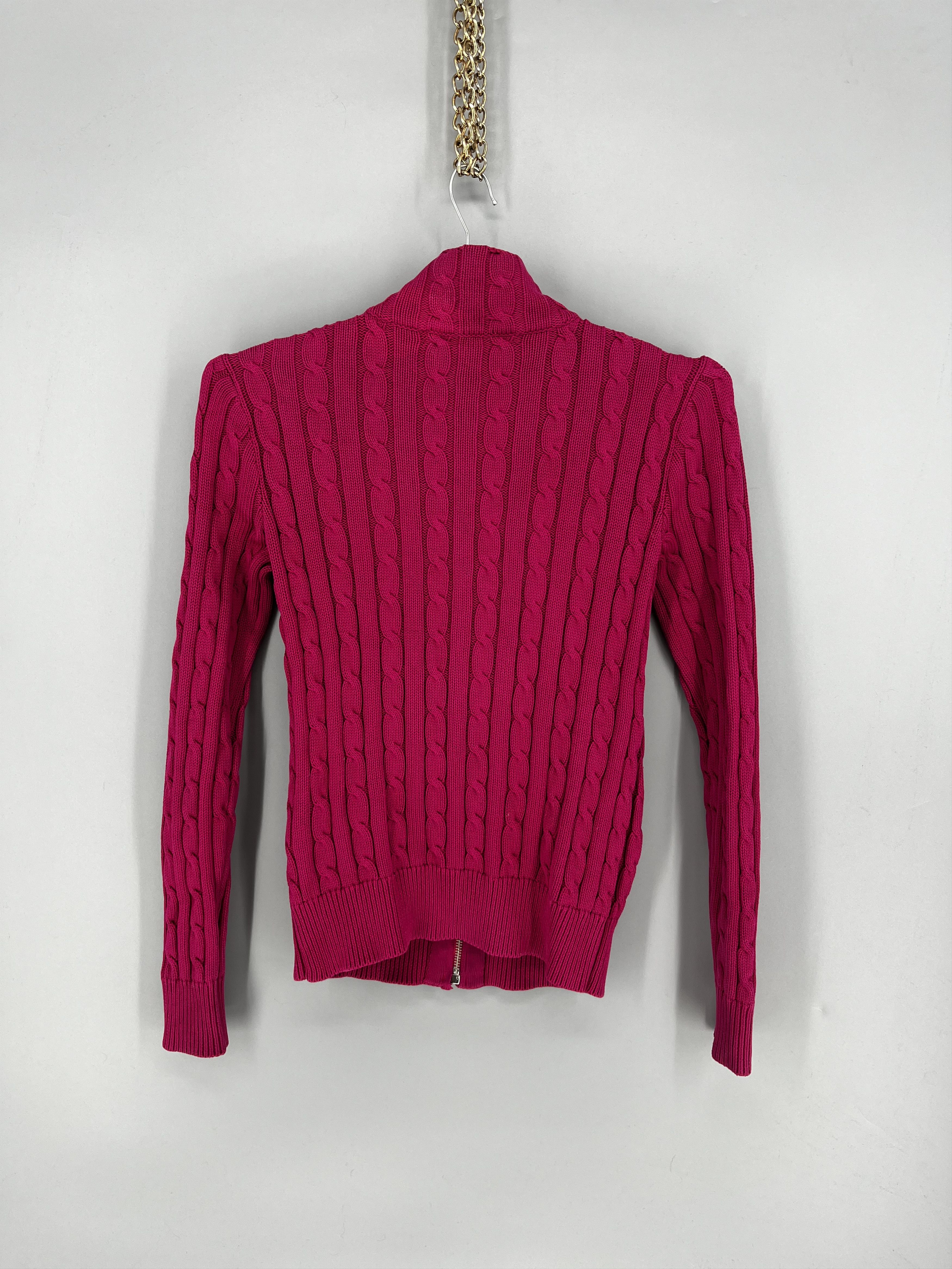 Polo Ralph Lauren Vintage Polo By Ralph Lauren Cable Knit Zip Sweater Size S / US 4 / IT 40 - 13 Thumbnail