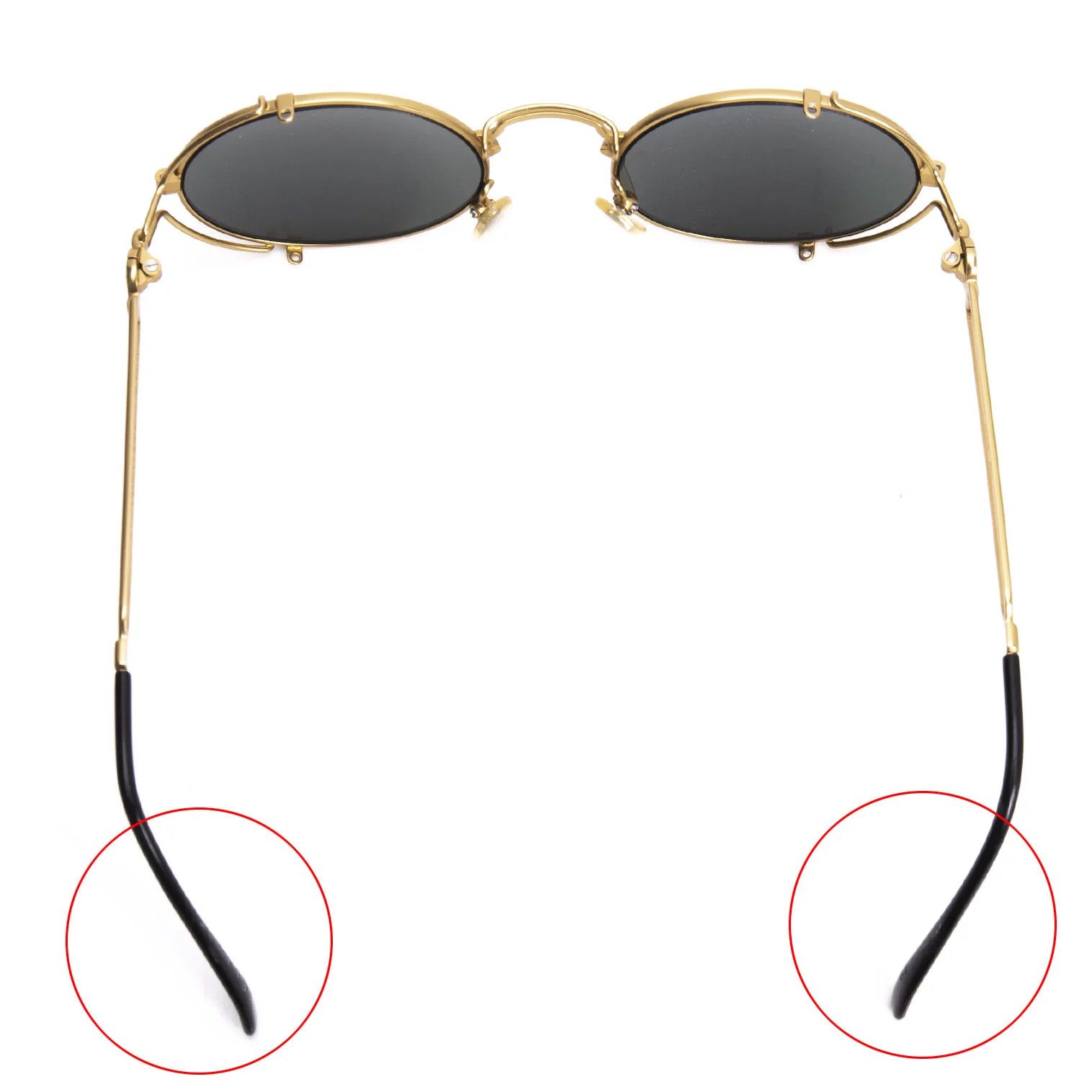 Jean Paul Gaultier Double Bridge Sunglasses in Gold and Black Size ONE SIZE - 9 Thumbnail
