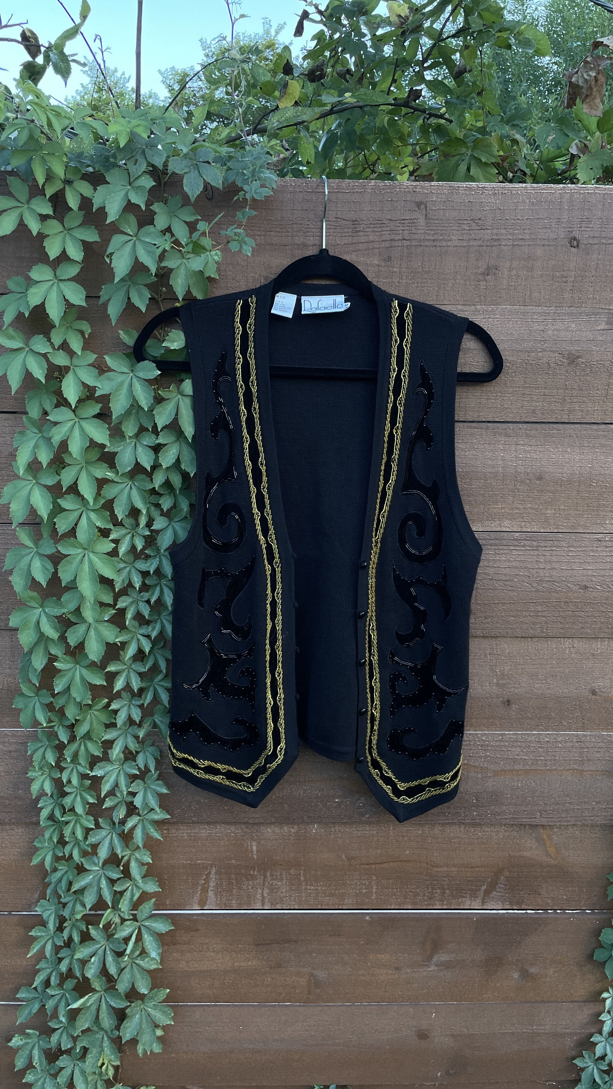 Other Rafaella Black / Gold Vintage 90s Vest Size M / US 6-8 / IT 42-44 - 8 Thumbnail