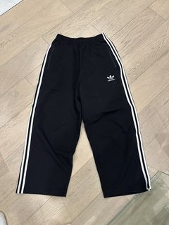 Vintage Adidas Track Pants, Black Wide Activewear, Black Sports