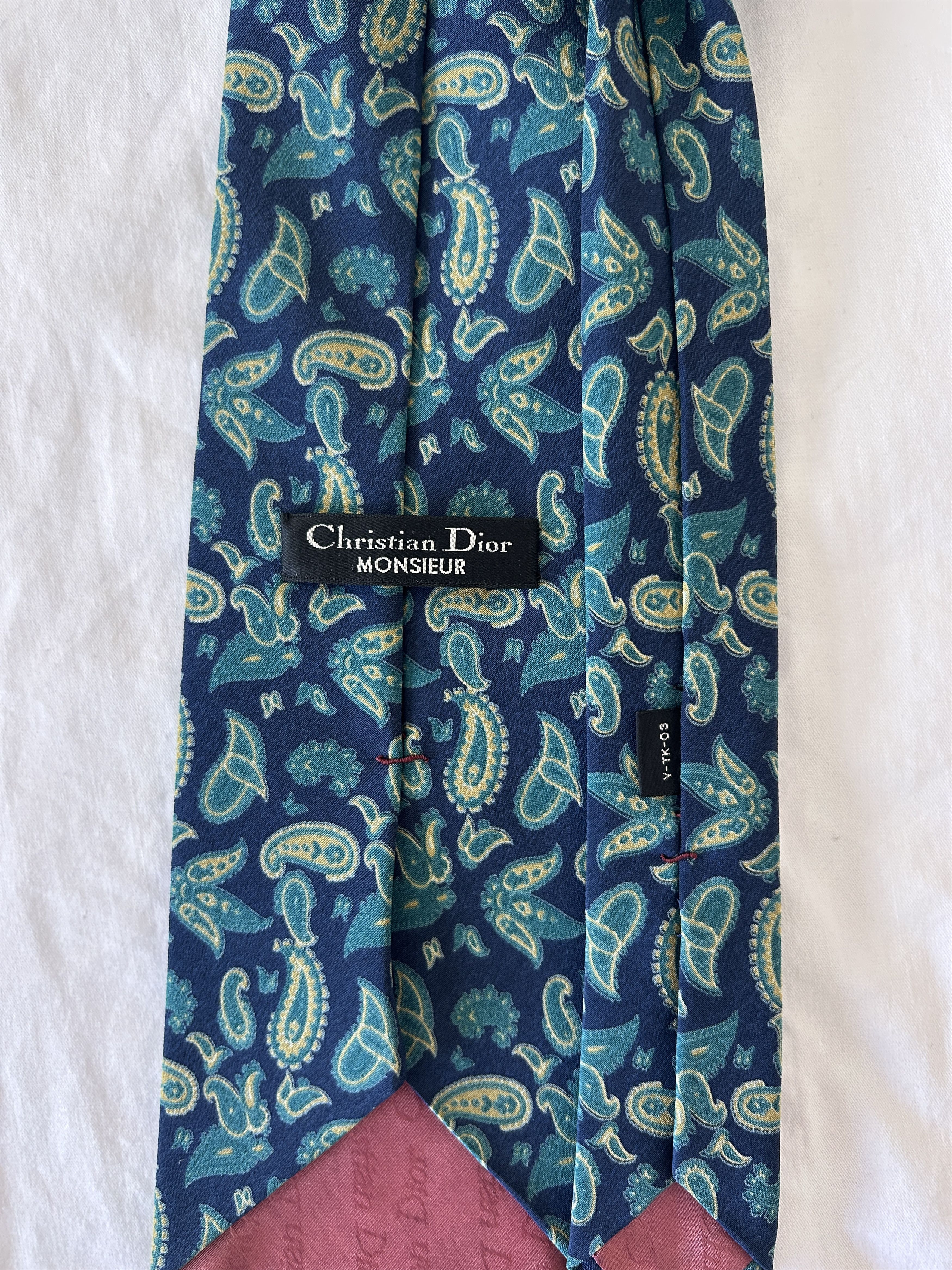 Christian Dior Monsieur Vintage Christian Dior Monsiuer Mens Silk Tie Size ONE SIZE - 2 Thumbnail