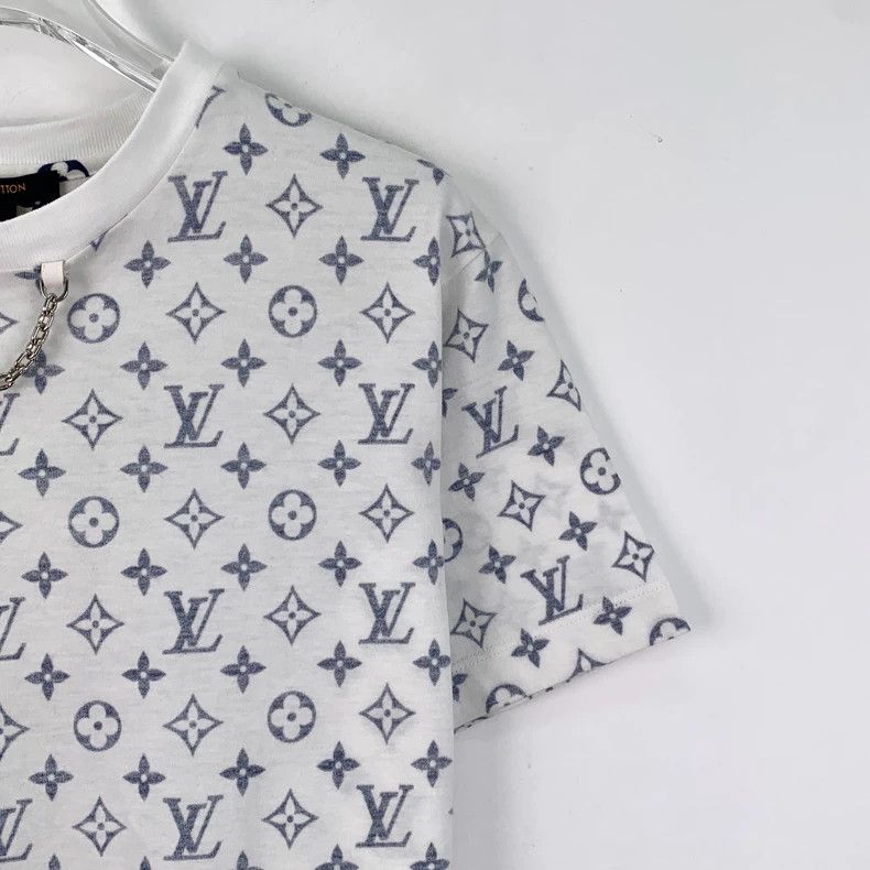 Louis Vuitton Louis Vuitton White logo presbyopic full print chain cotto Size M / US 6-8 / IT 42-44 - 3 Thumbnail