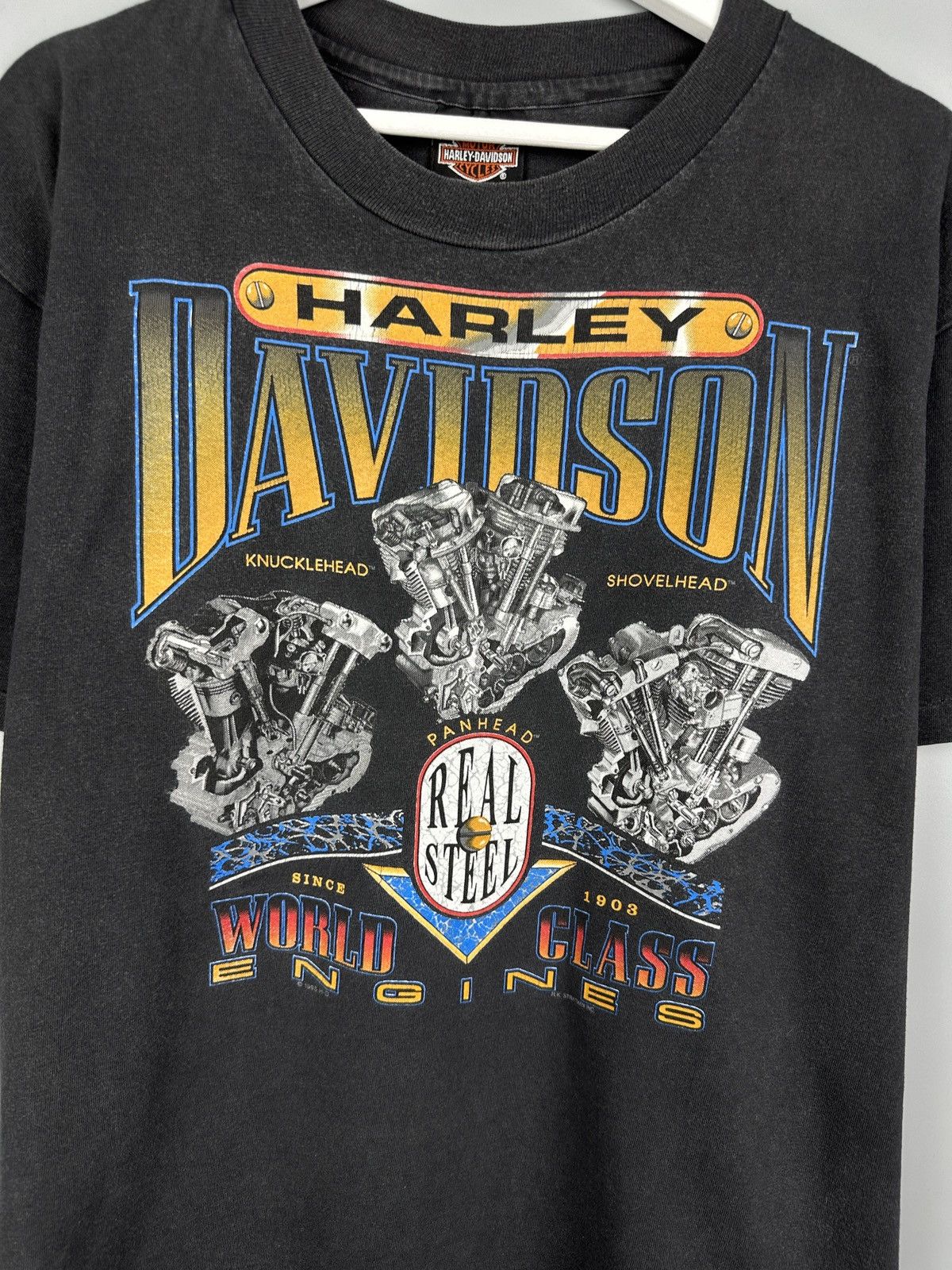 Harley Davidson Vintage Harley Davidson Real Steel USA Graphic TShirt Pig 3D Size US L / EU 52-54 / 3 - 5 Thumbnail