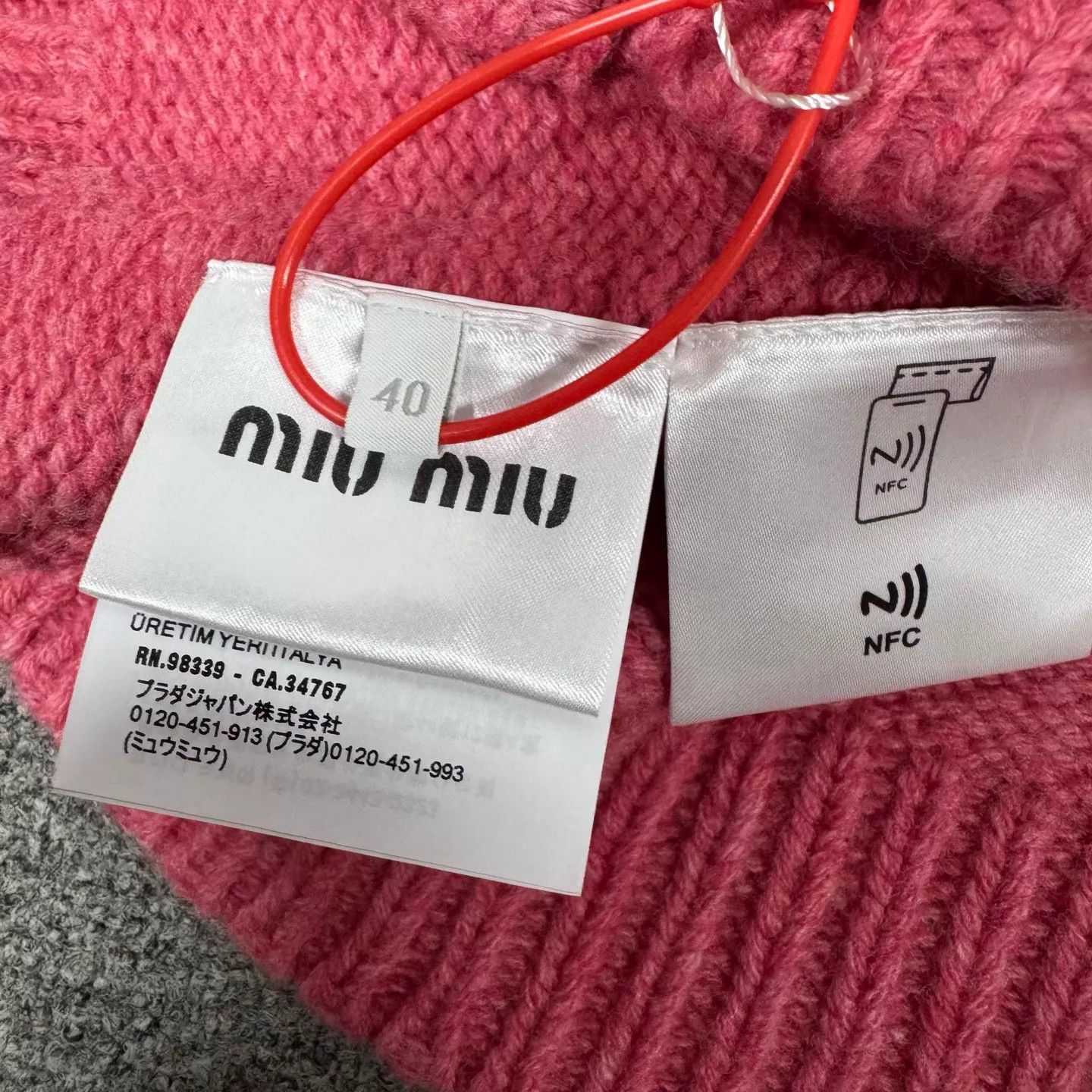 Miu Miu MIU MIU Women's Pink Fair Isle Short Knit Cardigan 40 Size S / US 4 / IT 40 - 8 Thumbnail