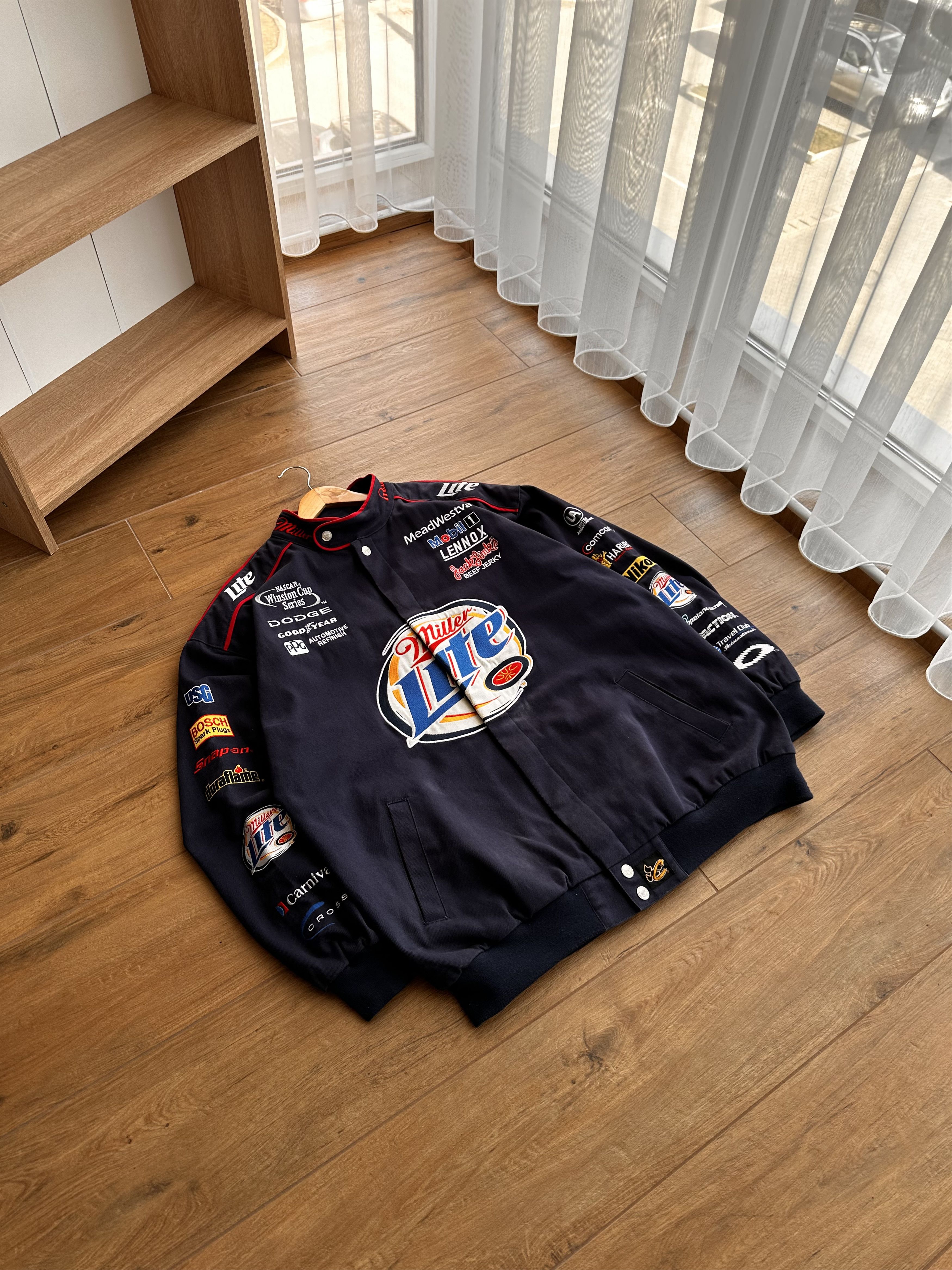 NASCAR Vintage Rusty Wallace NASCAR Miller Lite Chase Racing Jacket Size US XL / EU 56 / 4 - 3 Thumbnail