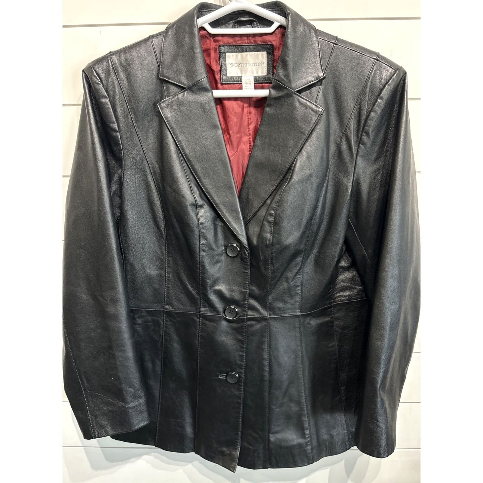 Worthington Worthington Leather Jacket Long Womens XL Black Size XL / US 12-14 / IT 48-50 - 2 Thumbnail